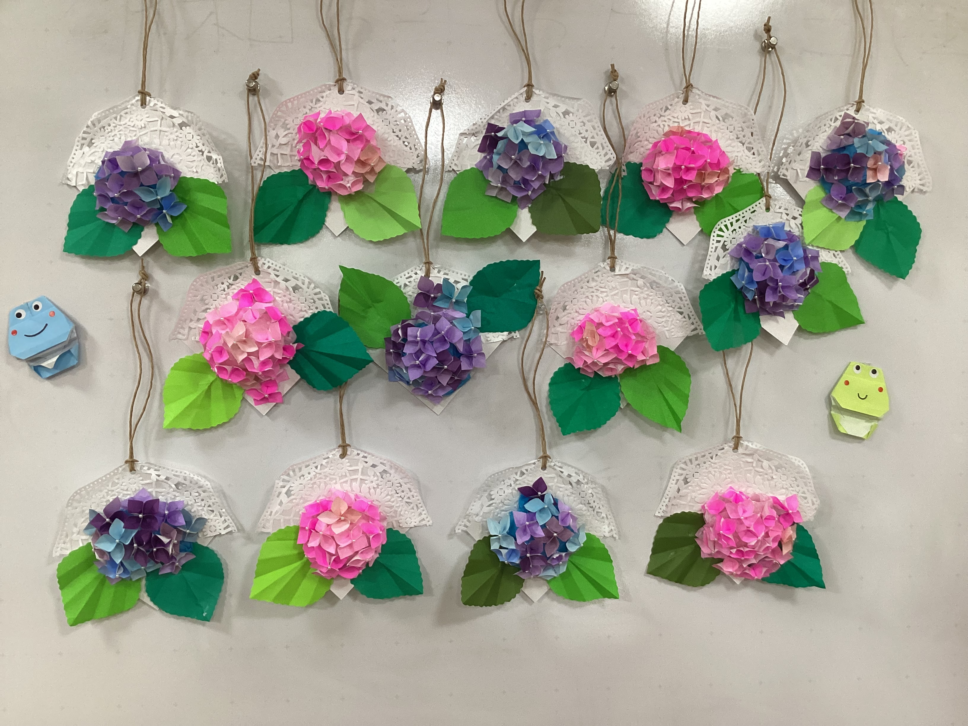 6月クラフト教室「紫陽花飾り」