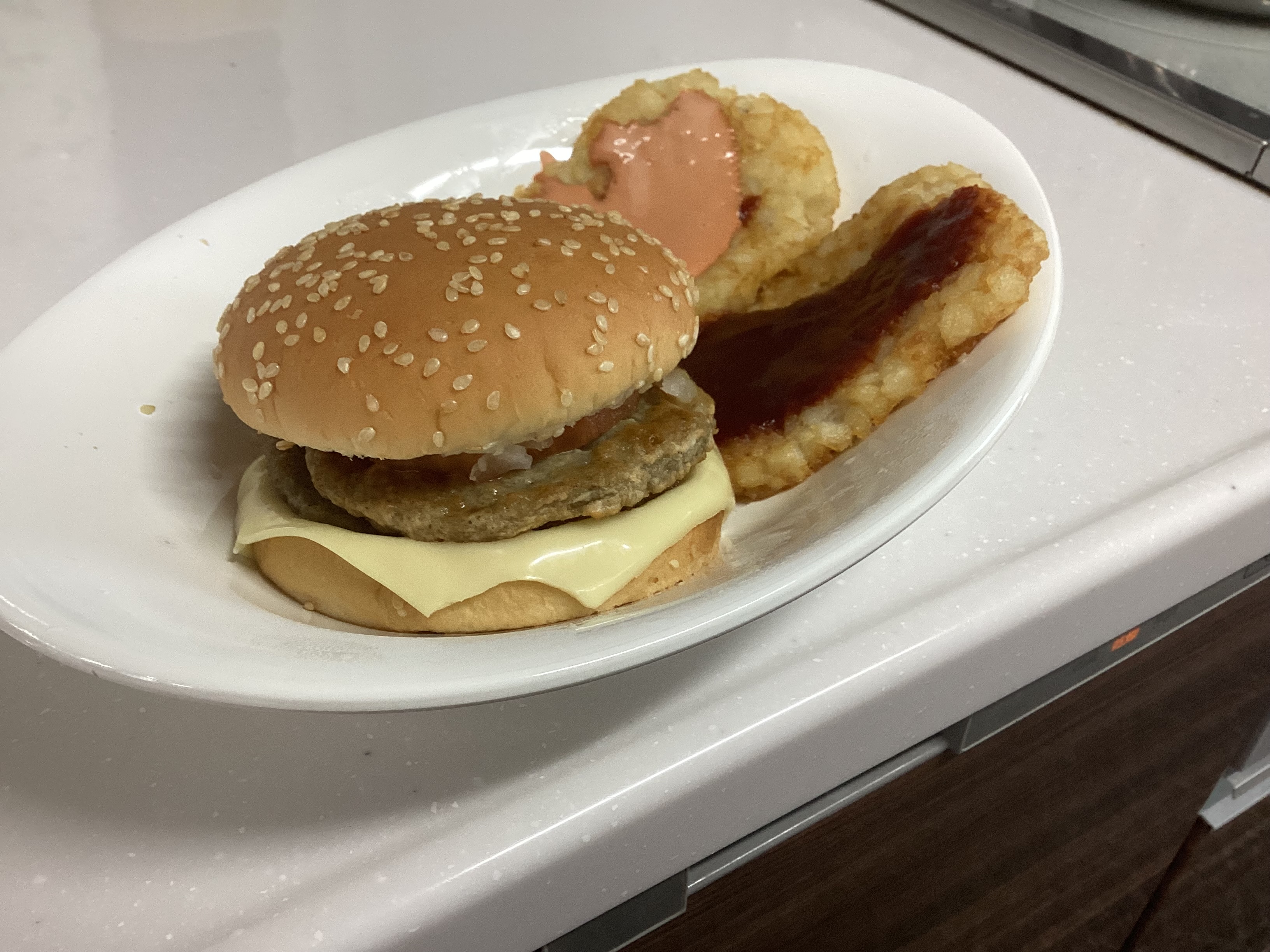 ハンバーガー食事レク