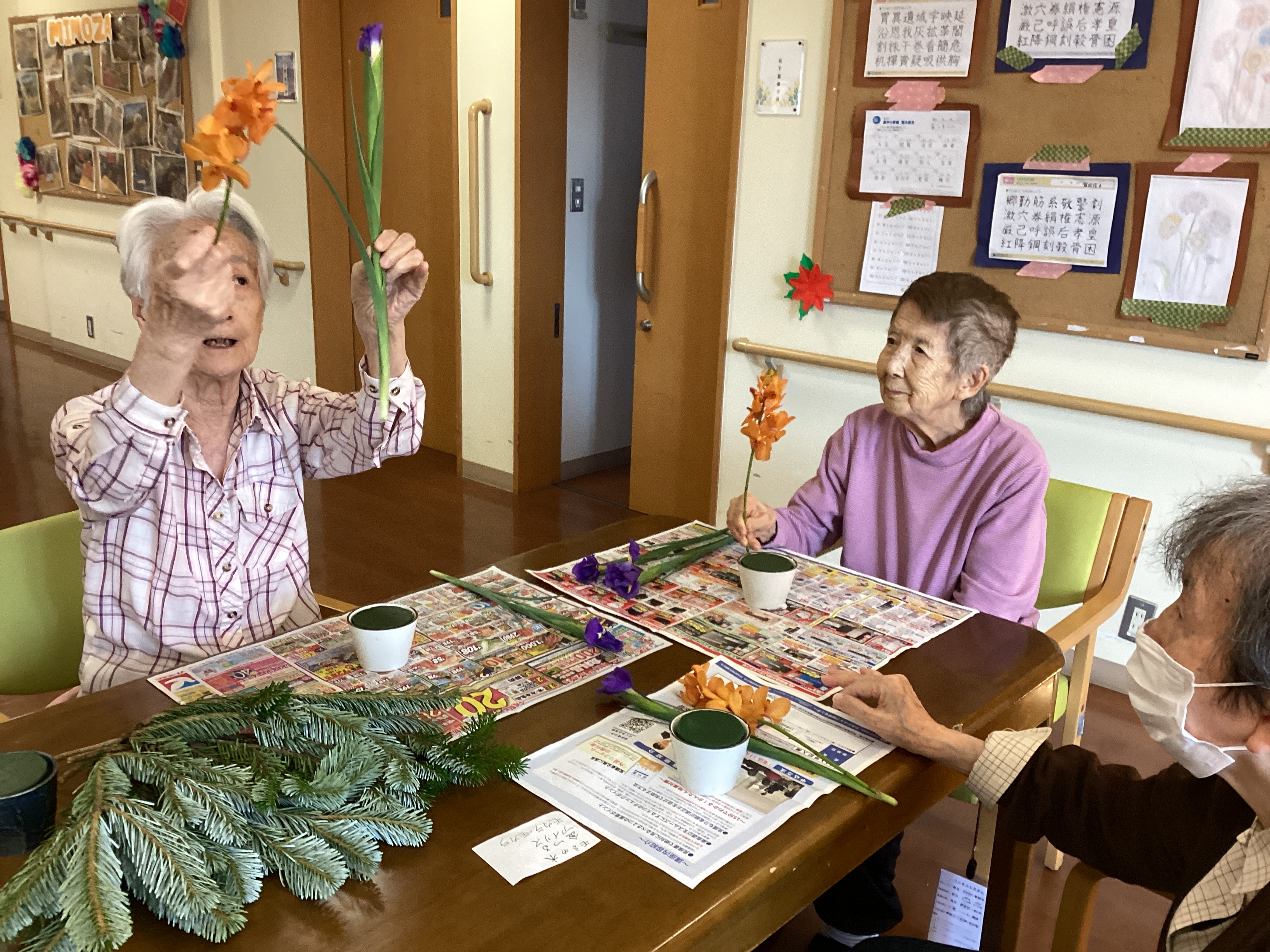 生け花教室の様子