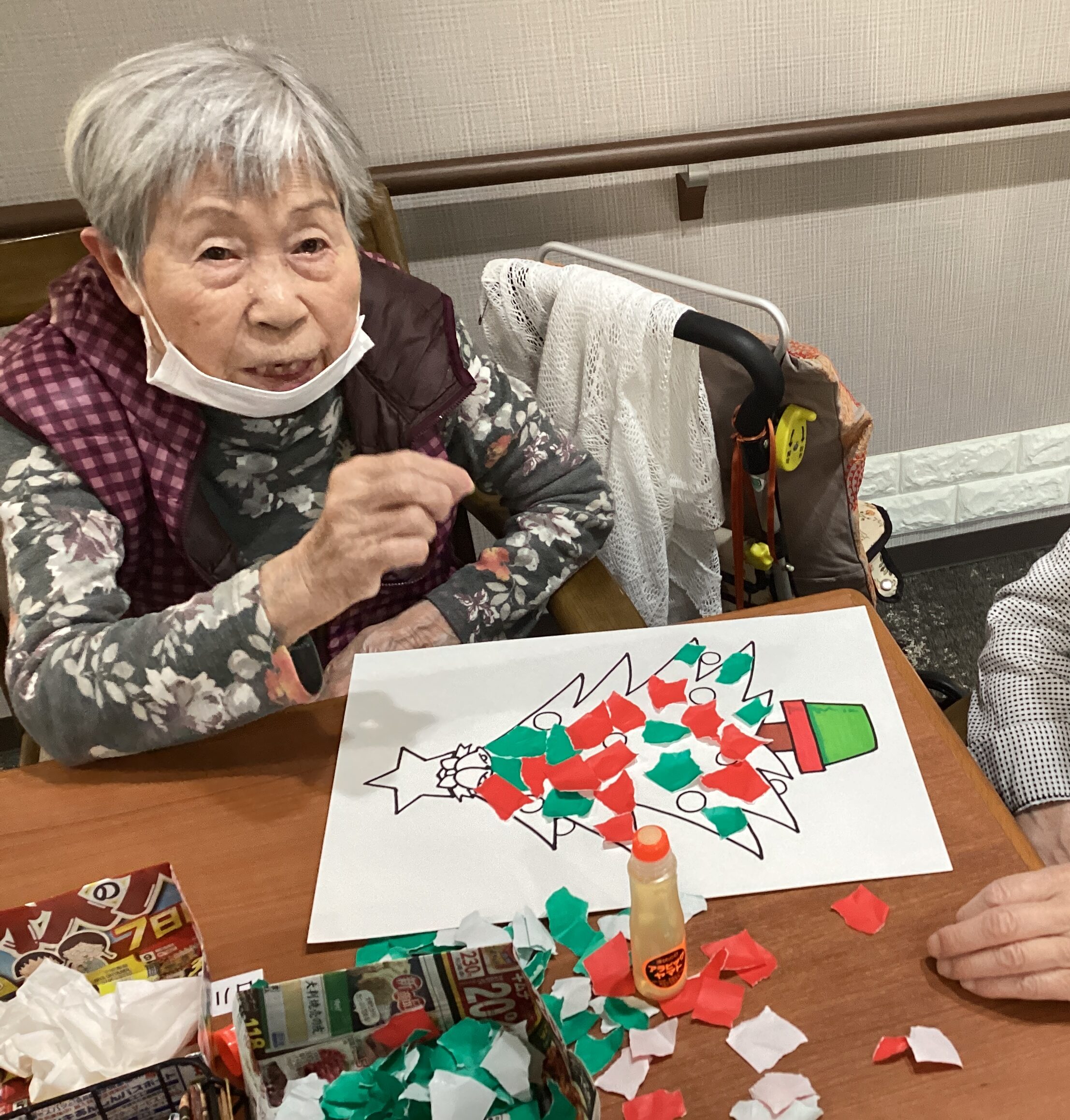クリスマスのちぎり絵🎄