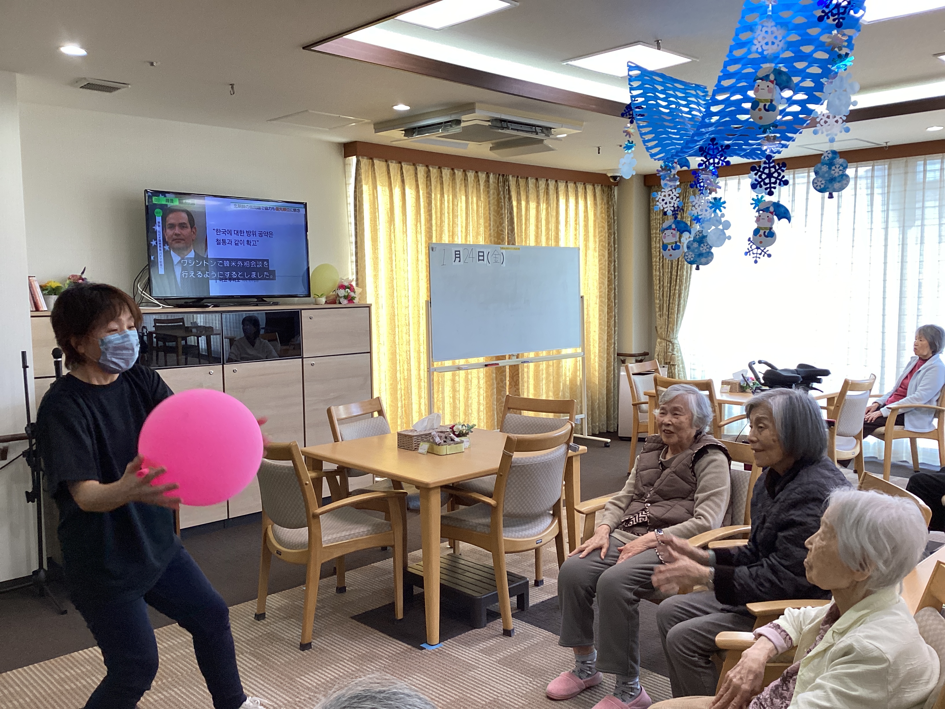 風船で体操！🎈