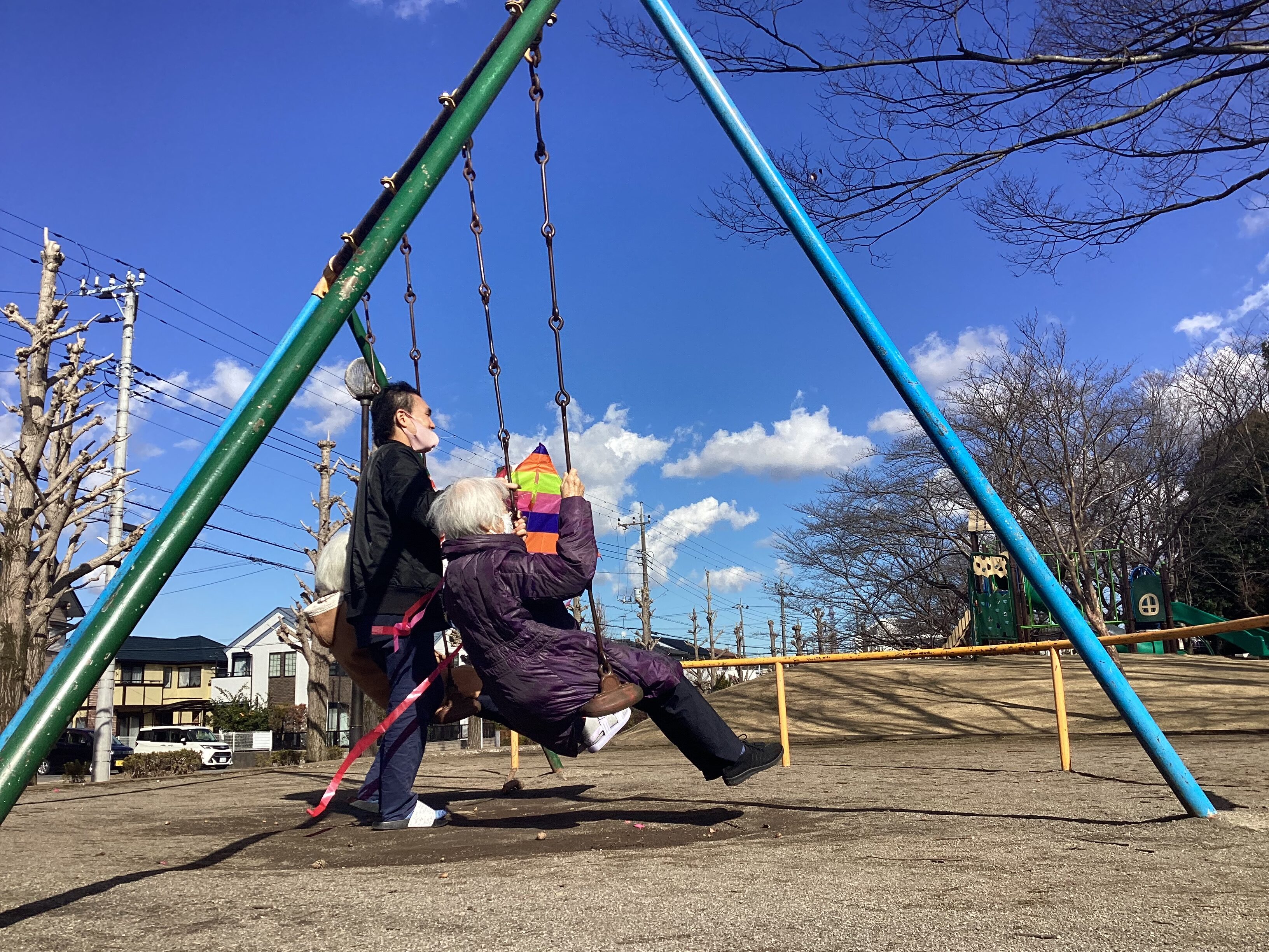 子供の頃に戻って、、懐かしの遊具に❤❤