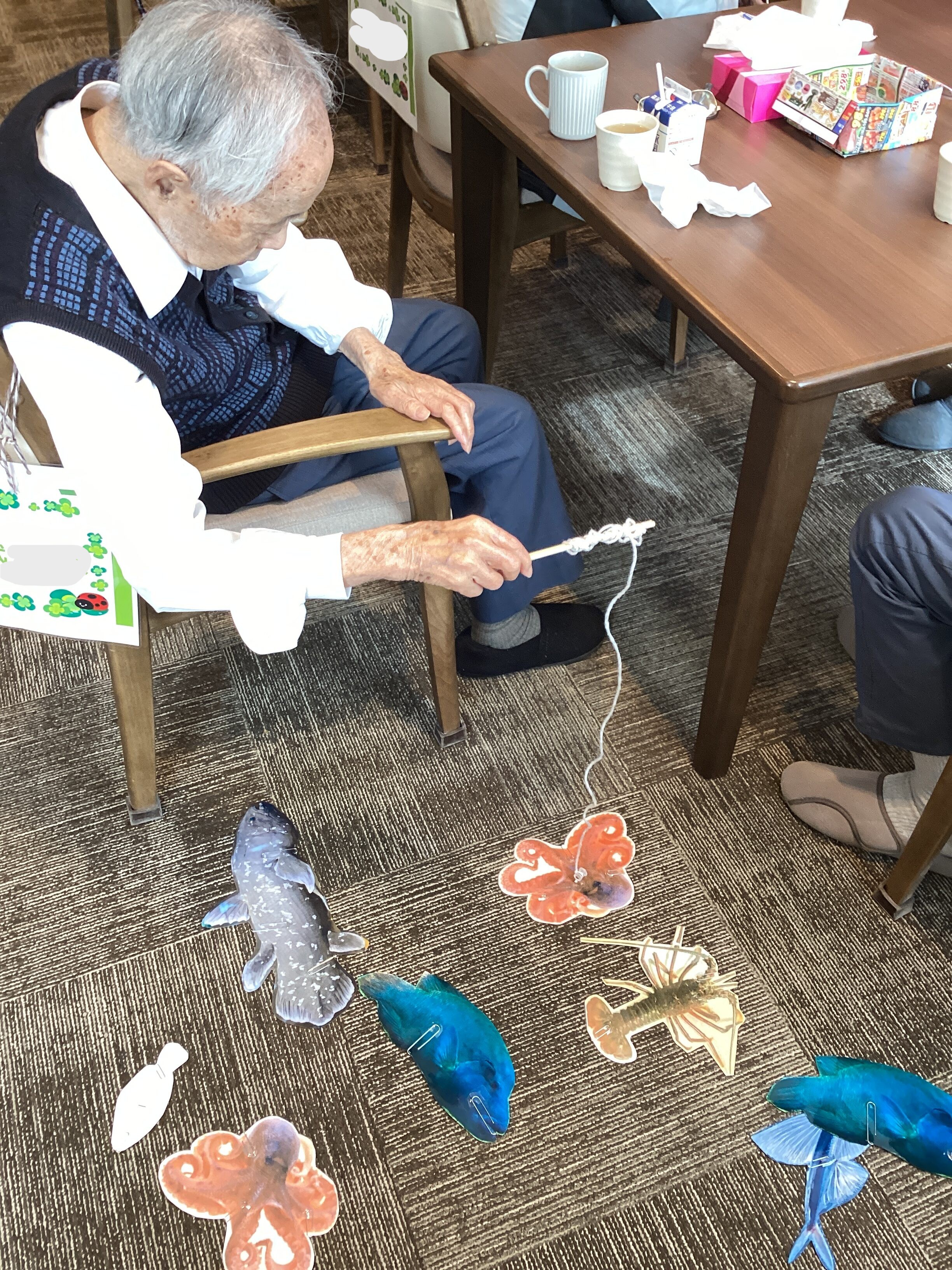 お魚釣りをしました！