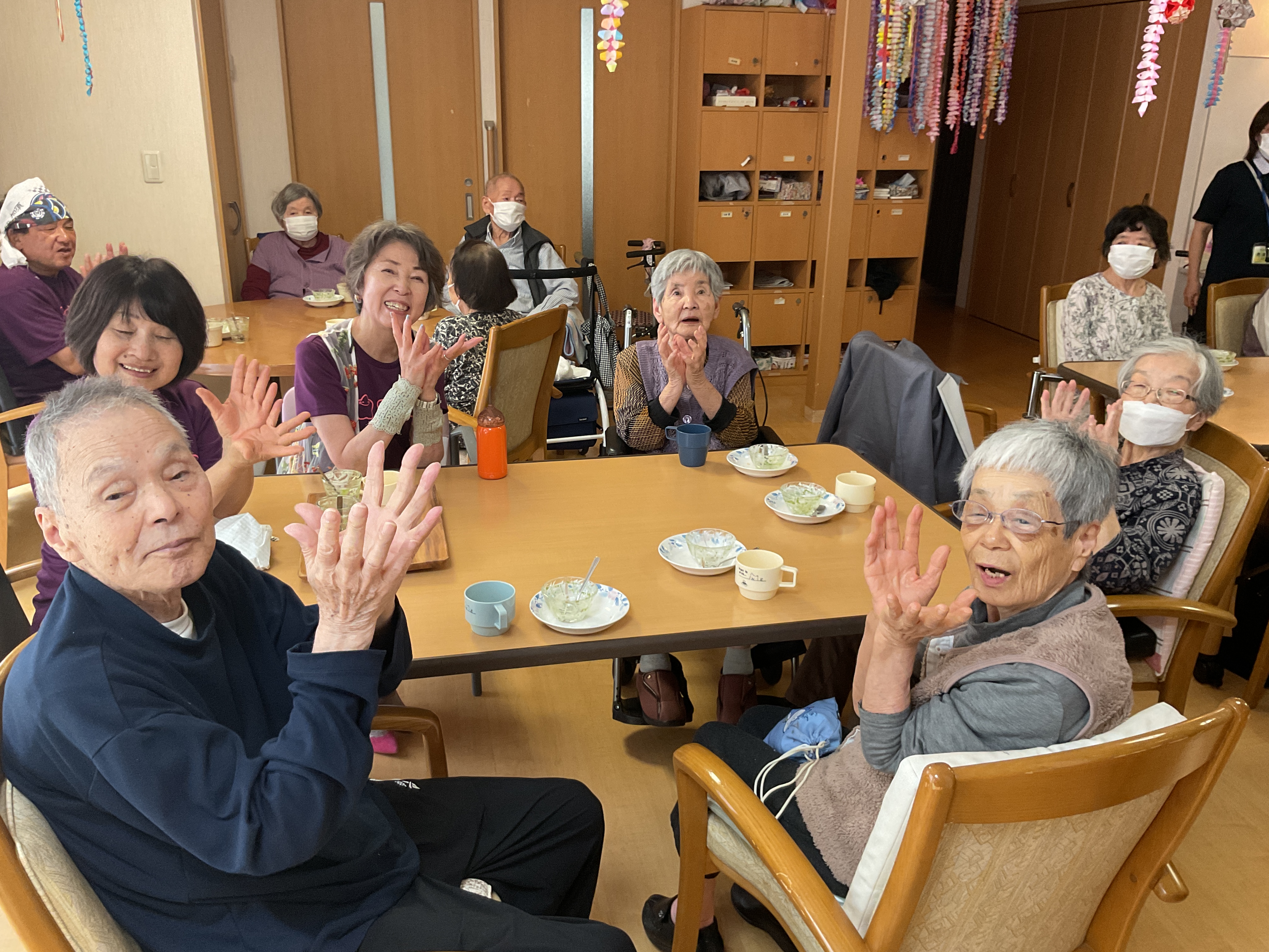 体操の後はティータイム☕