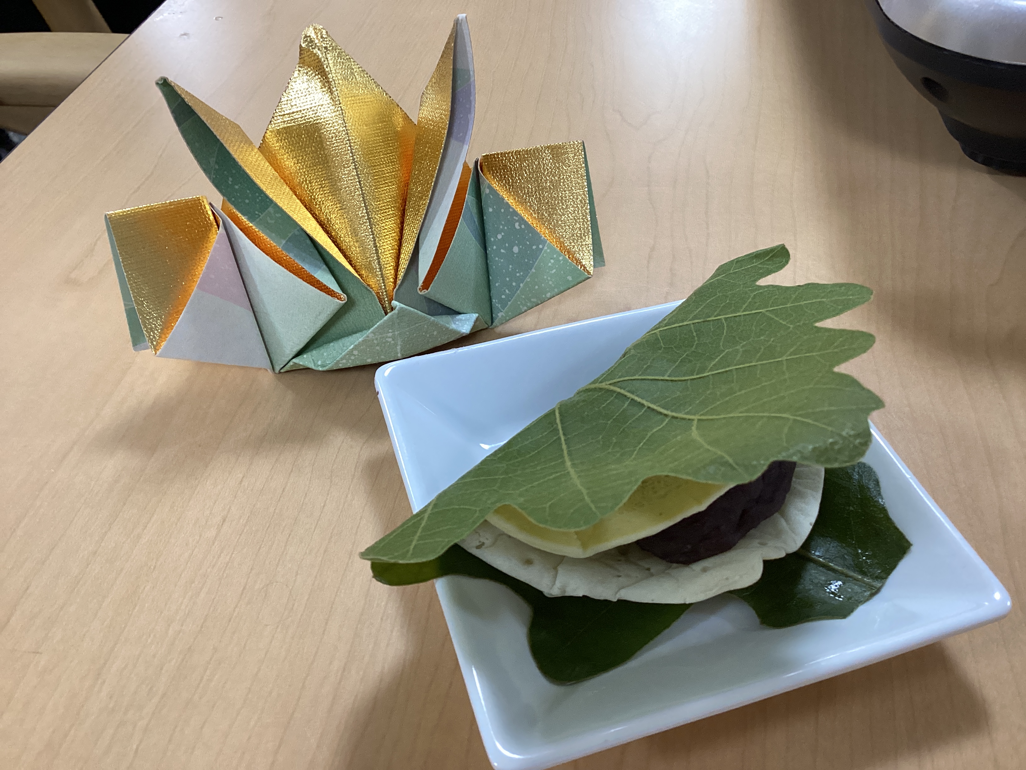 子供の日🎏かしわ餅の手作りおやつ🥬🖐️
