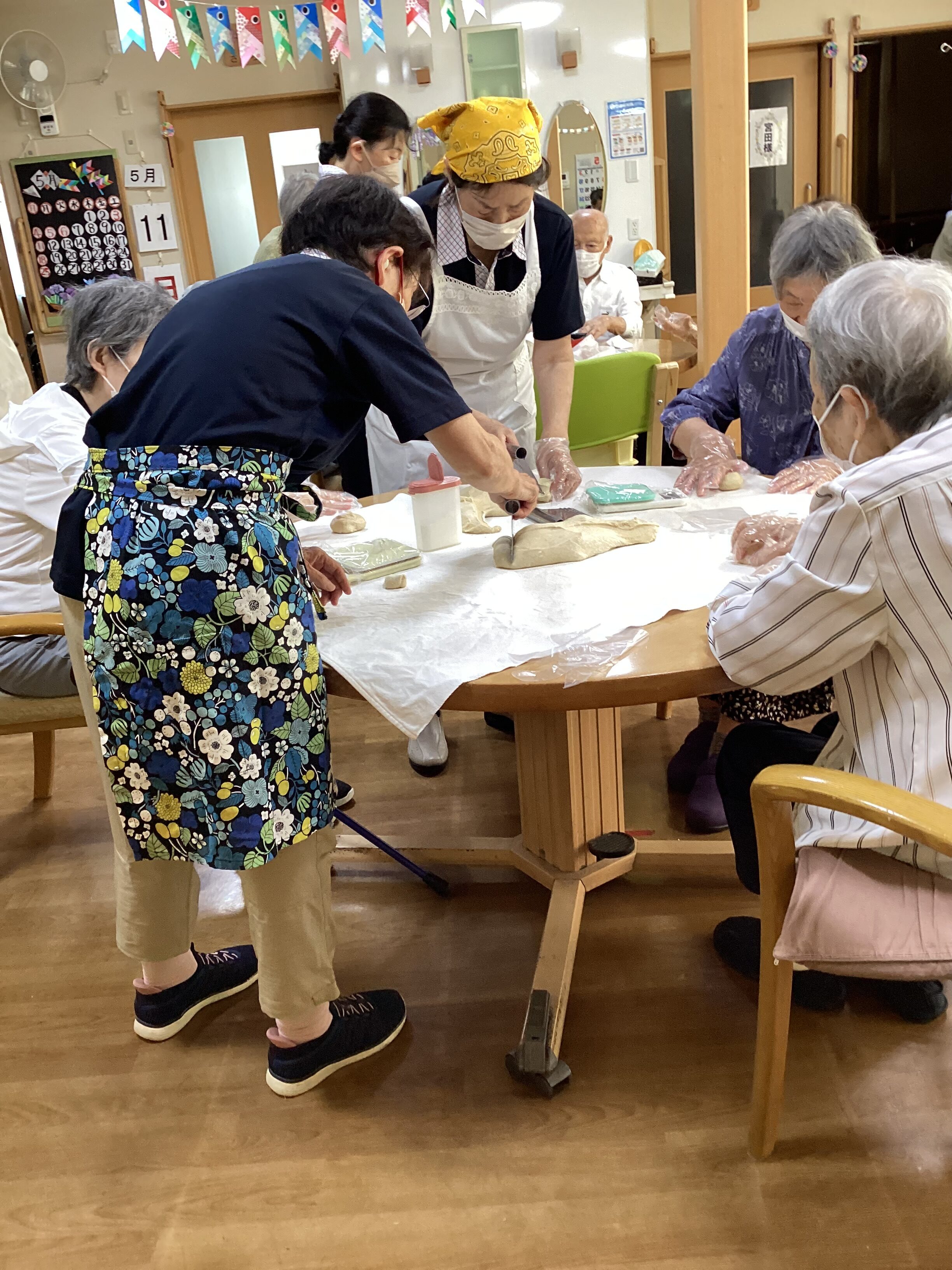 母の日アンパン作り