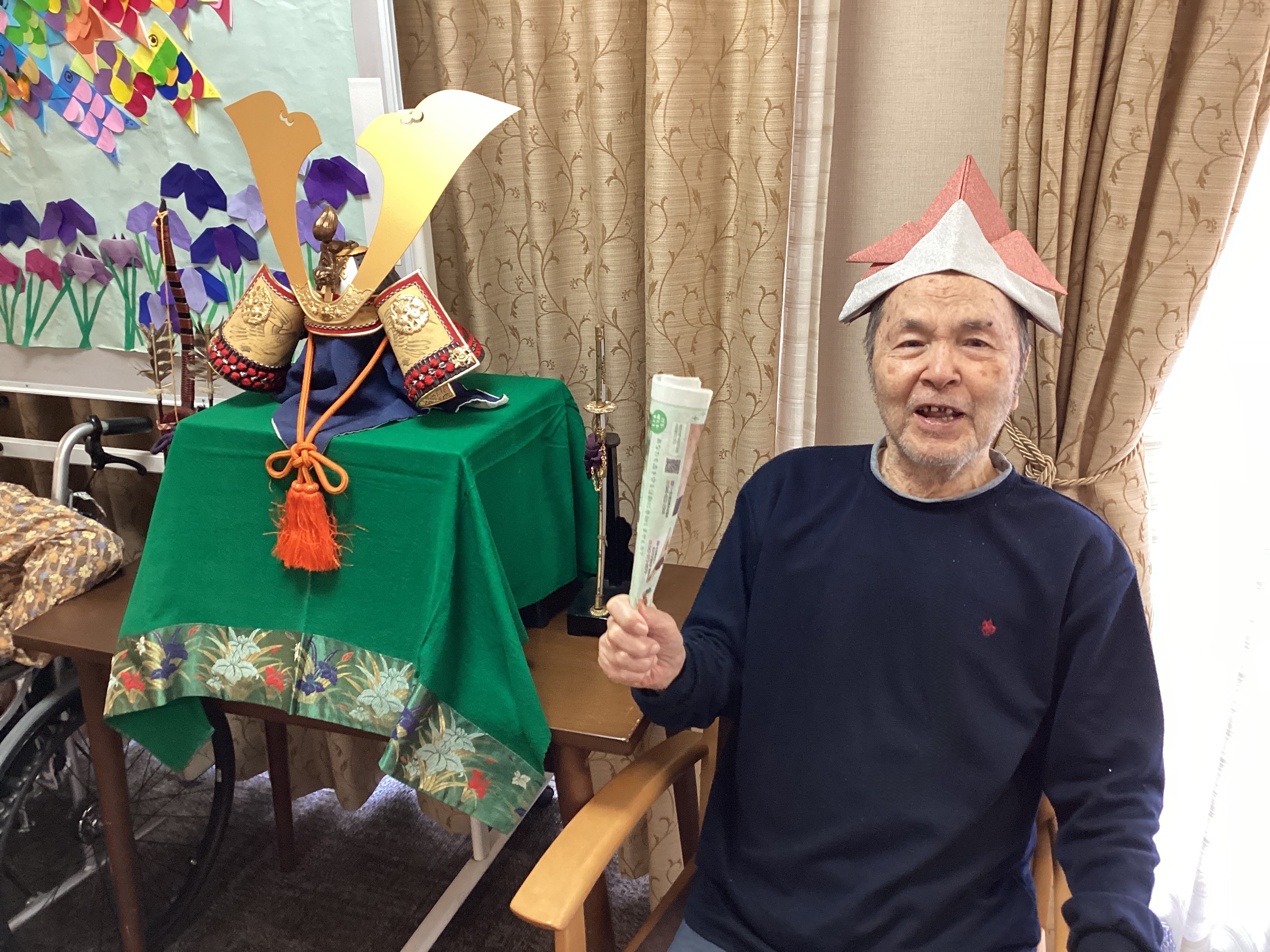 兜と写真撮影！