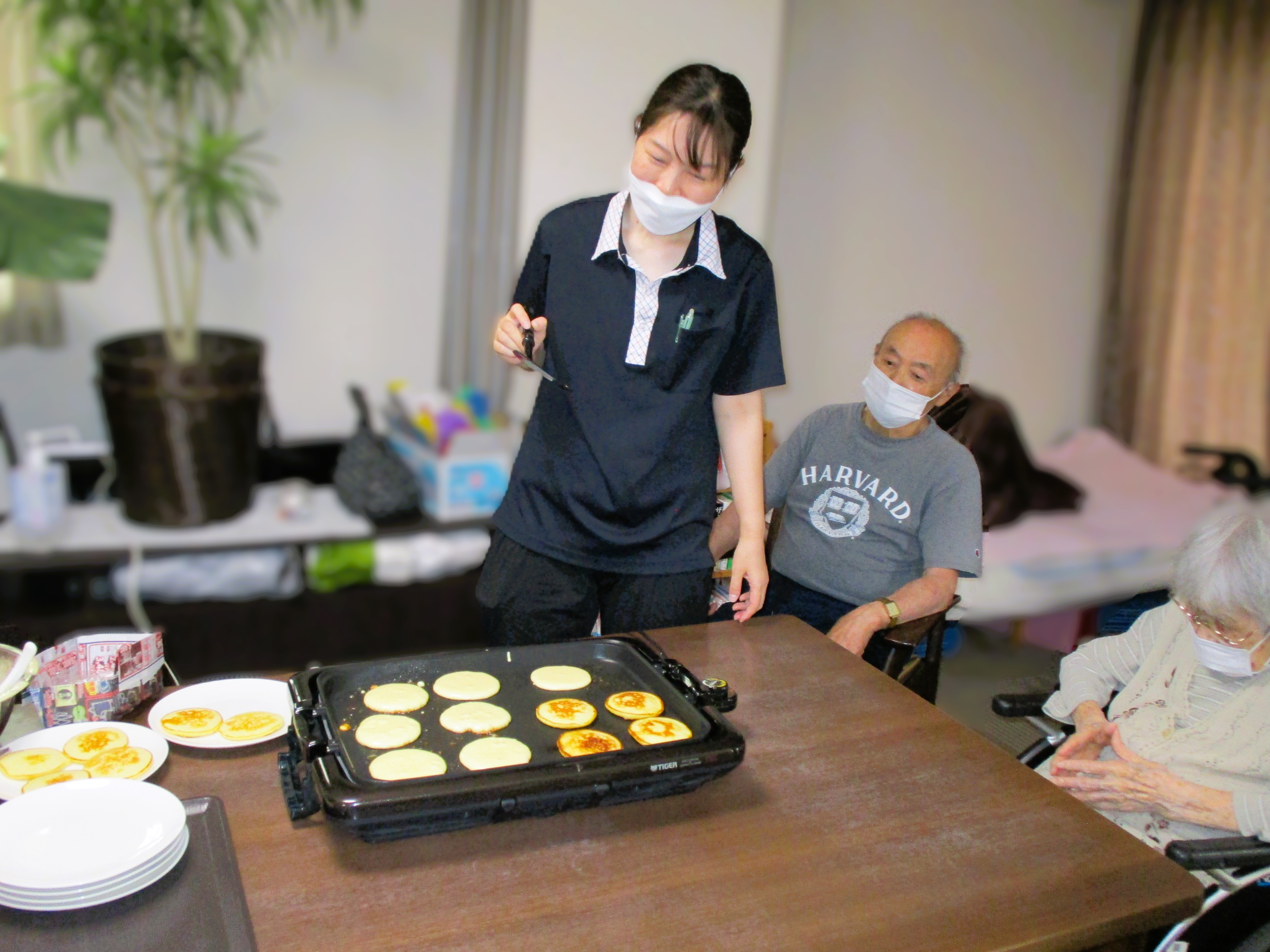 ホットケーキ焼けました！