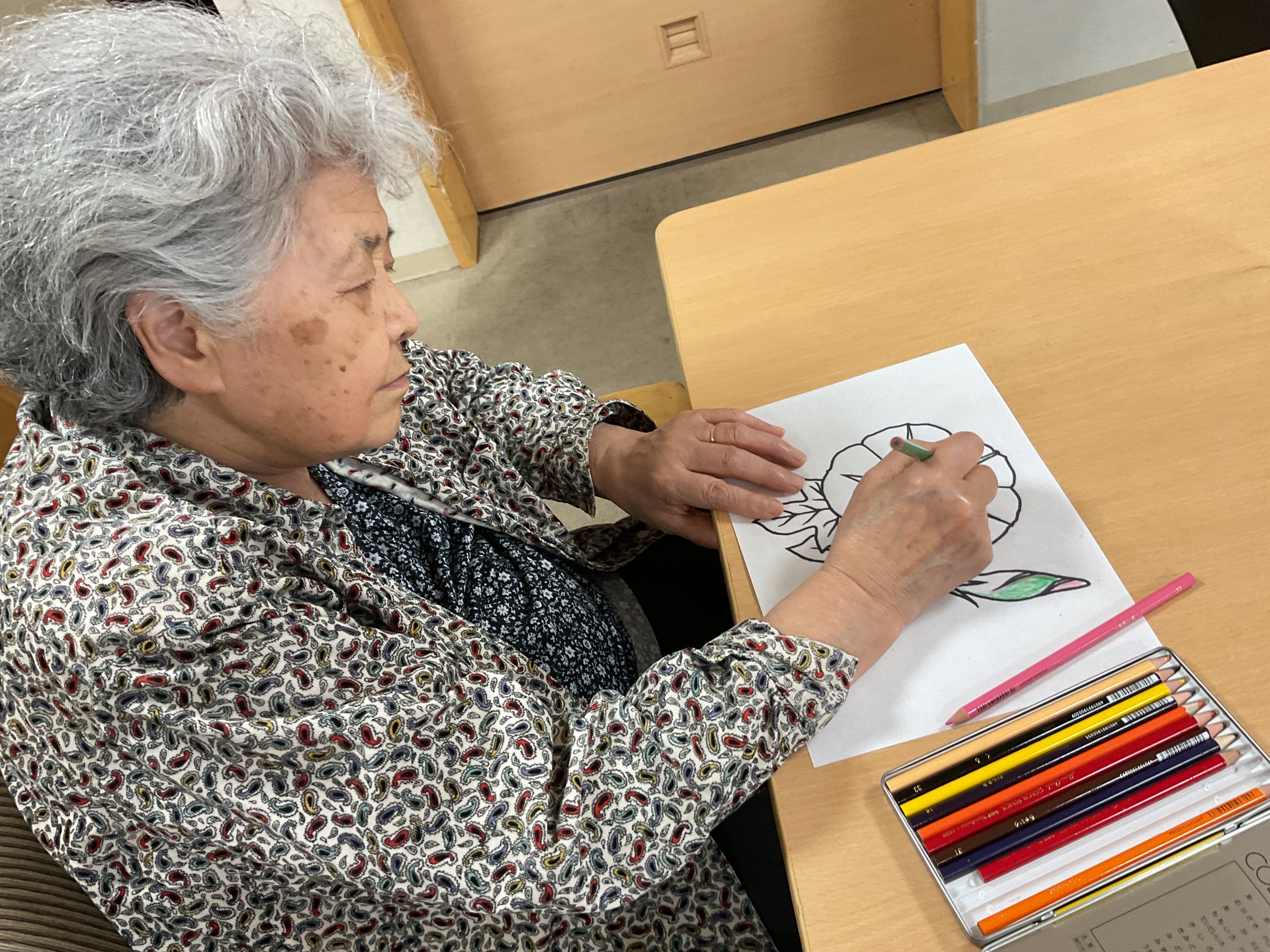 朝顔の塗り絵　６月７日