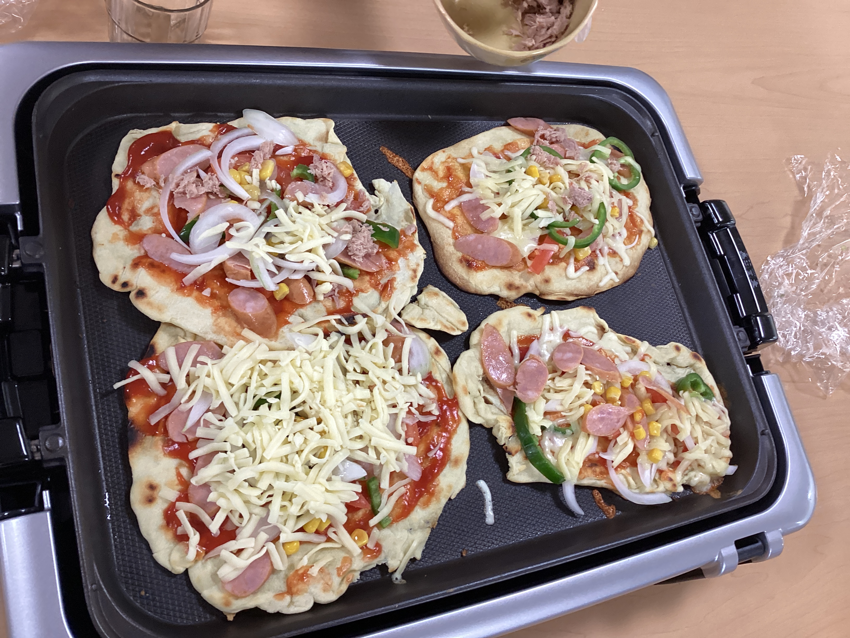 具がたっぷり🥰生地から作る手作りピザ🍕おやつレク