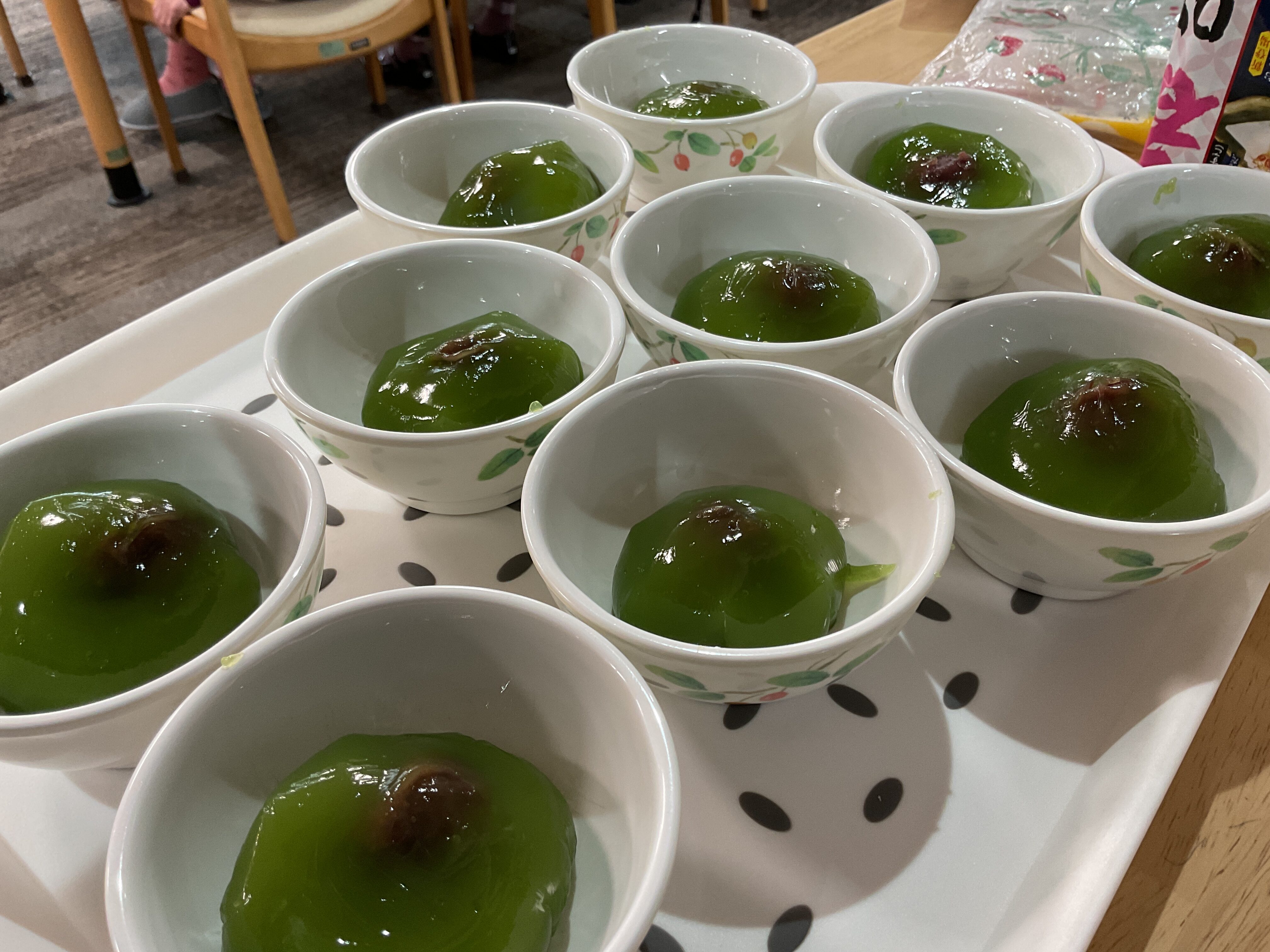 手作りのプルプル抹茶水まんじゅう✨