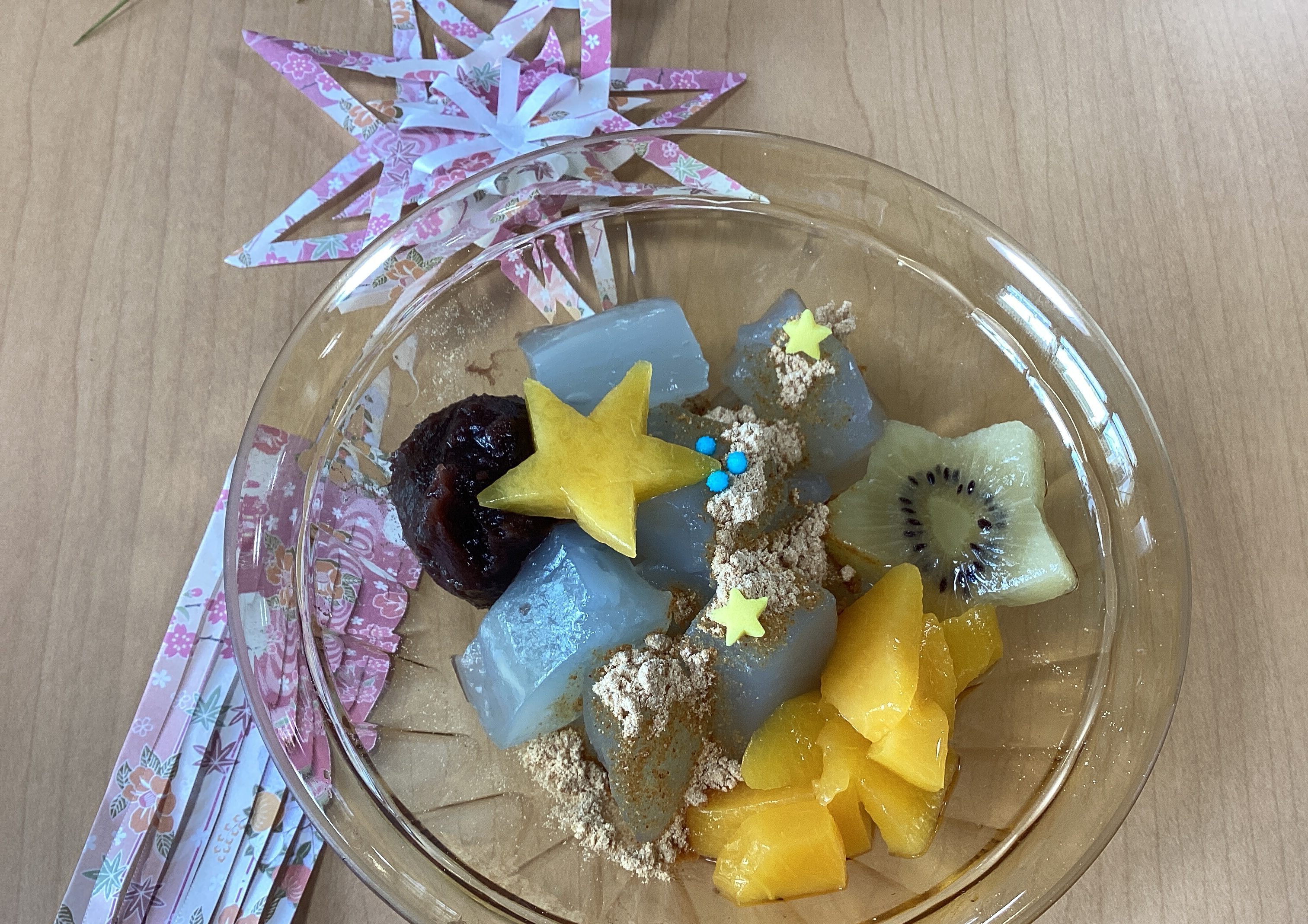 つるつる涼やか🎐七夕あんみつ⭐おやつレク⭐
