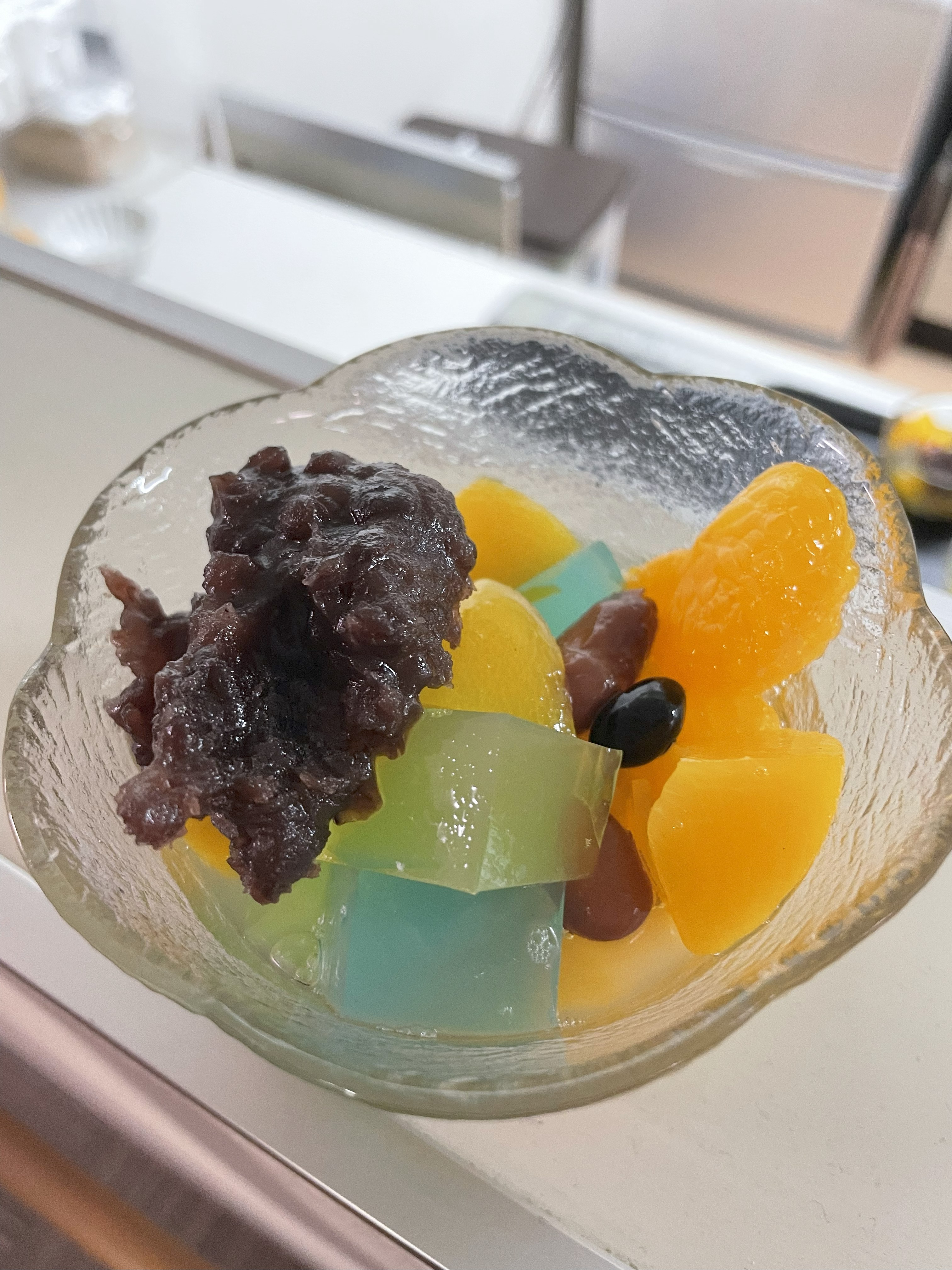 あじさいカラーのあんみつレク