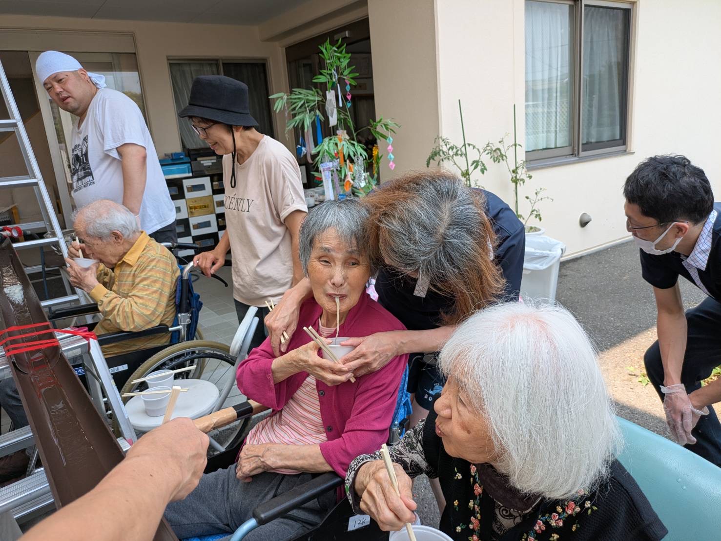 🎋流しそうめんで涼を楽しみました🎋