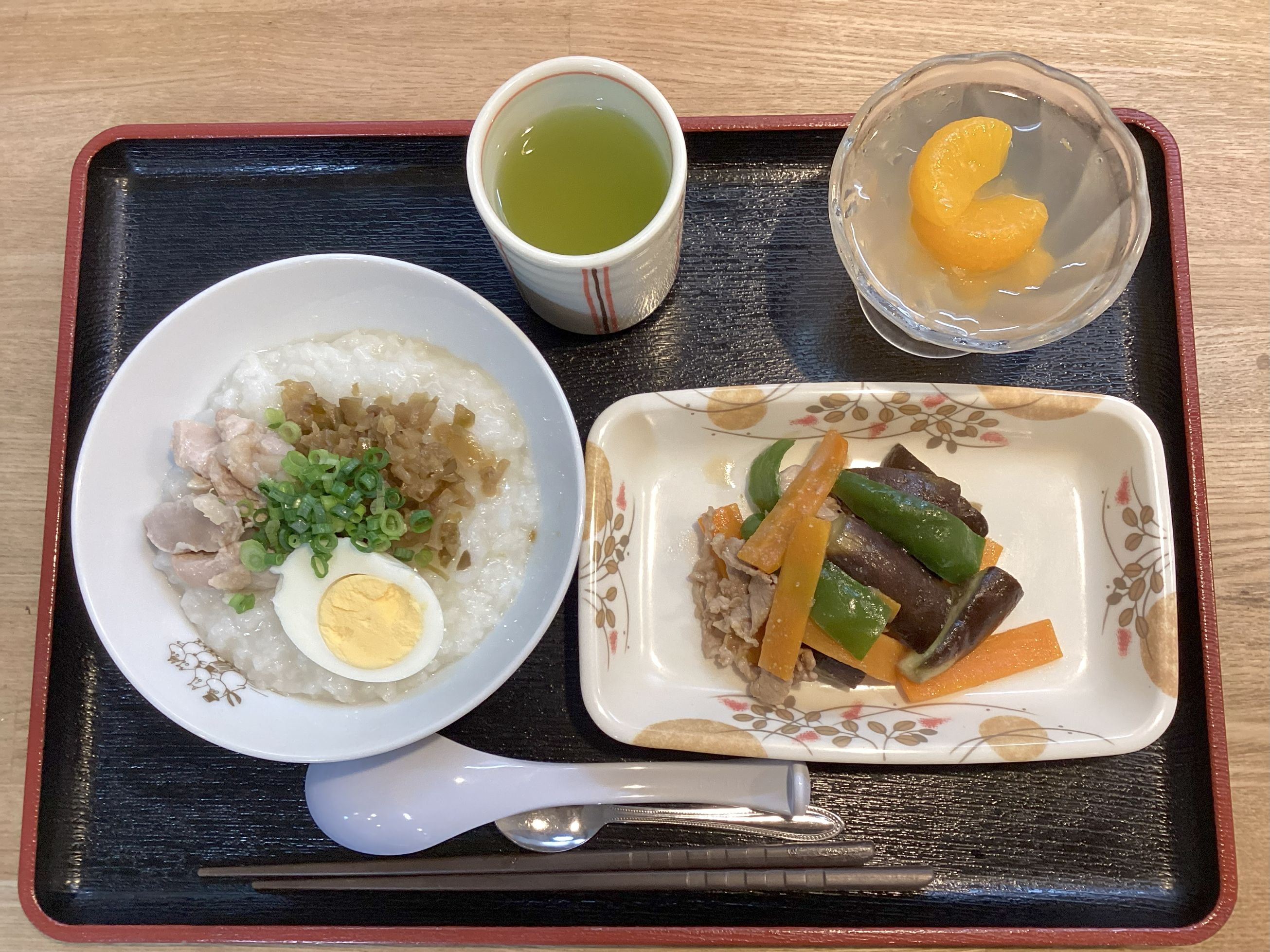 中華粥ランチ😋
