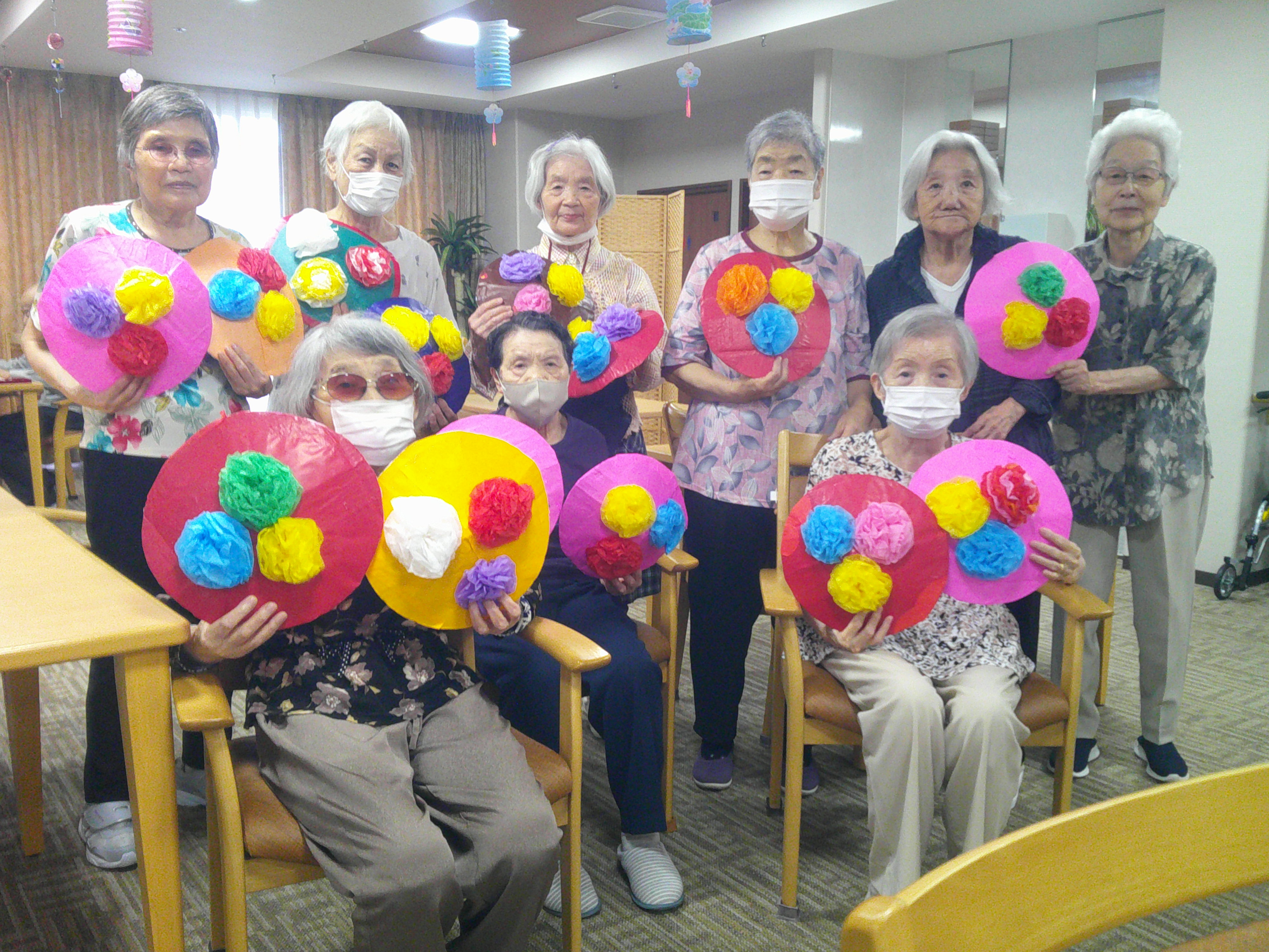 花笠で盆踊り🌸