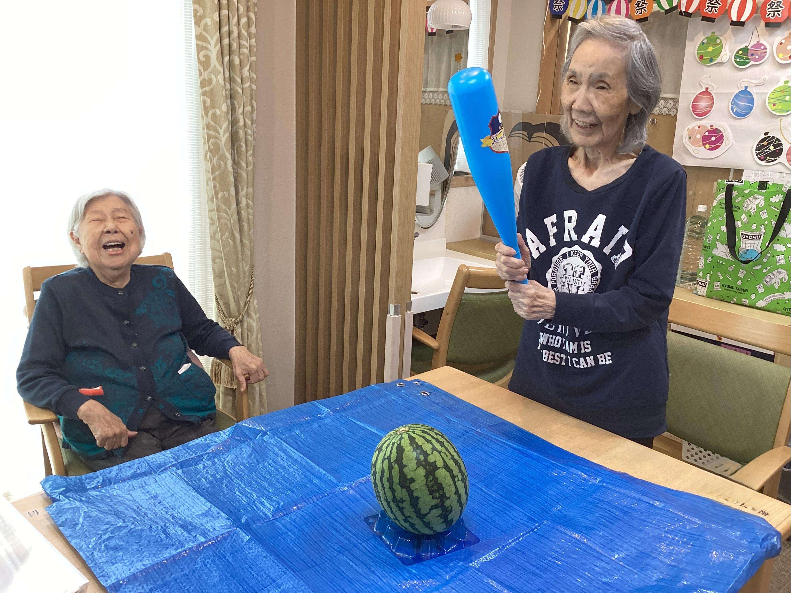 スイカ🍉割り(≧▽≦)