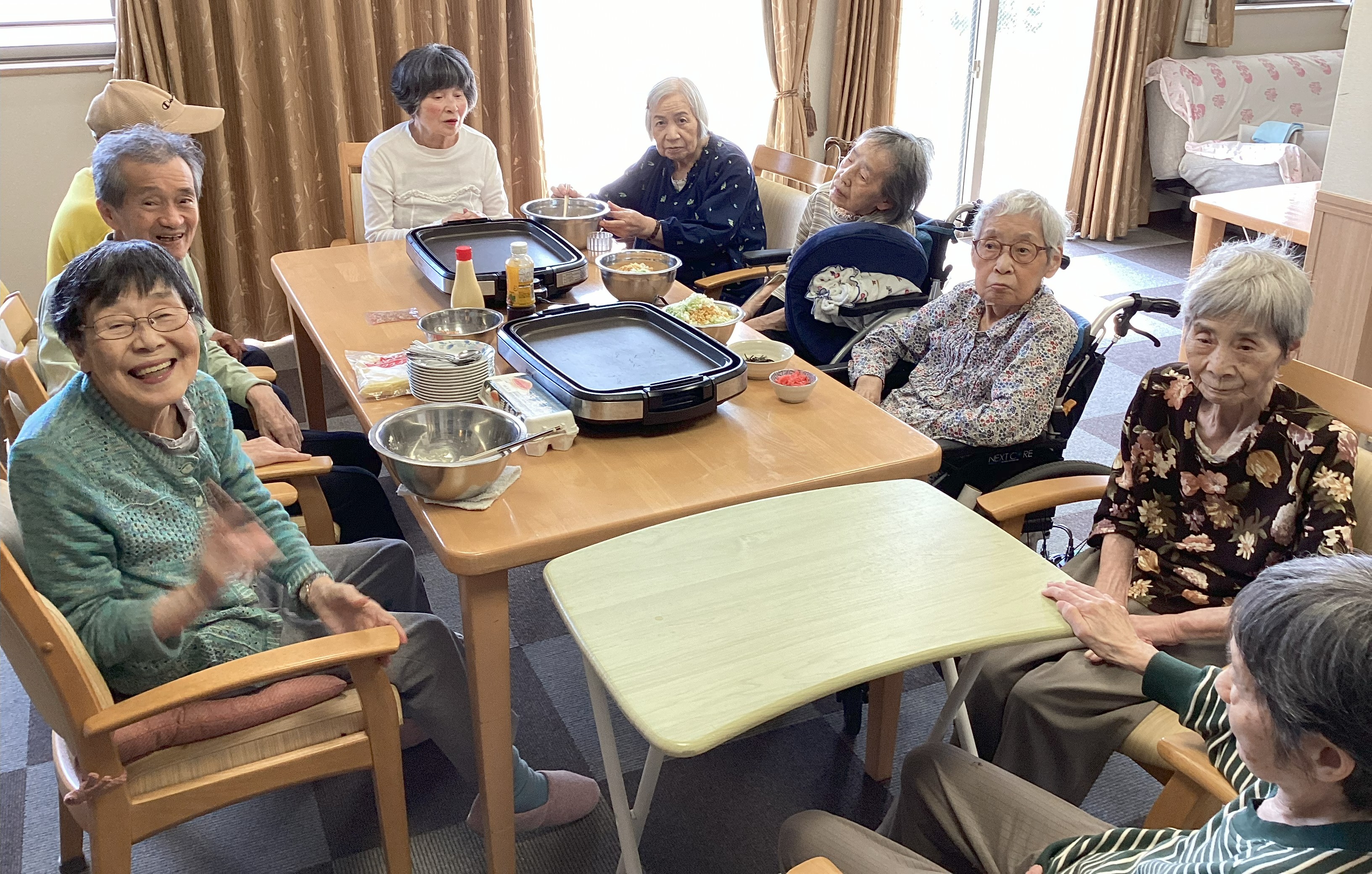 お好み焼き、焼きました～！