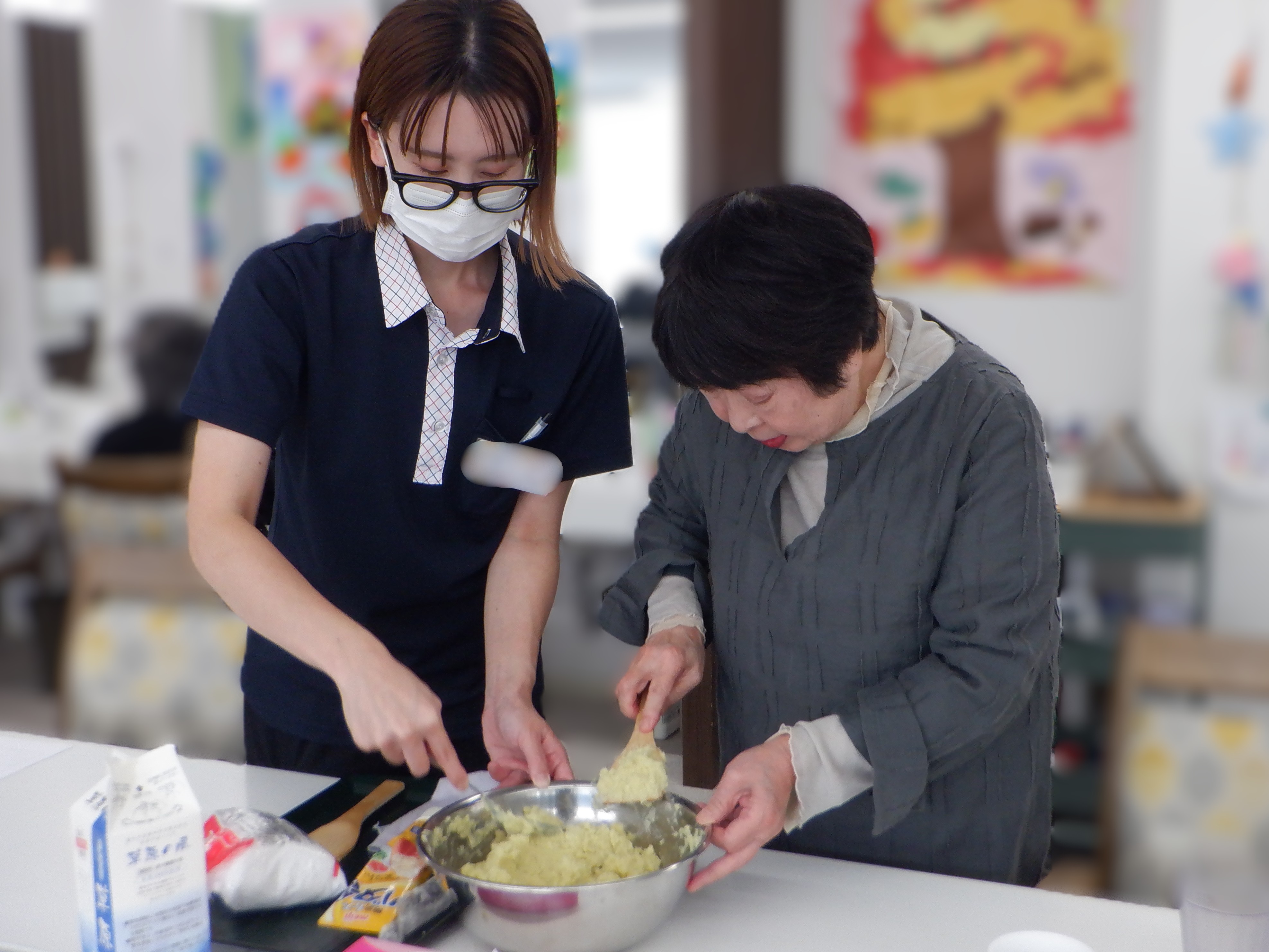 【おやつレク】スイートポテトを作りました！！