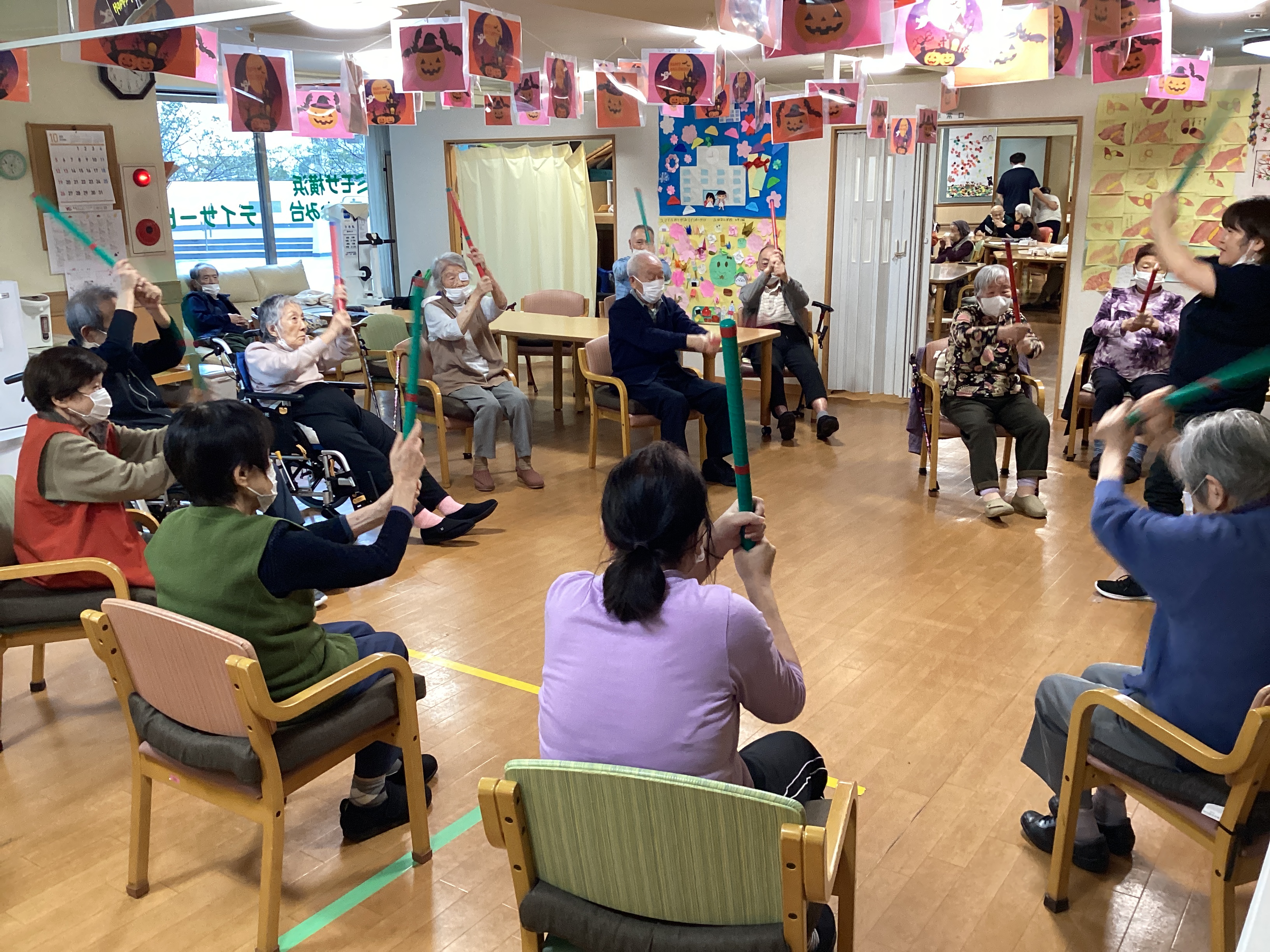 午後後半の全体体操です!!