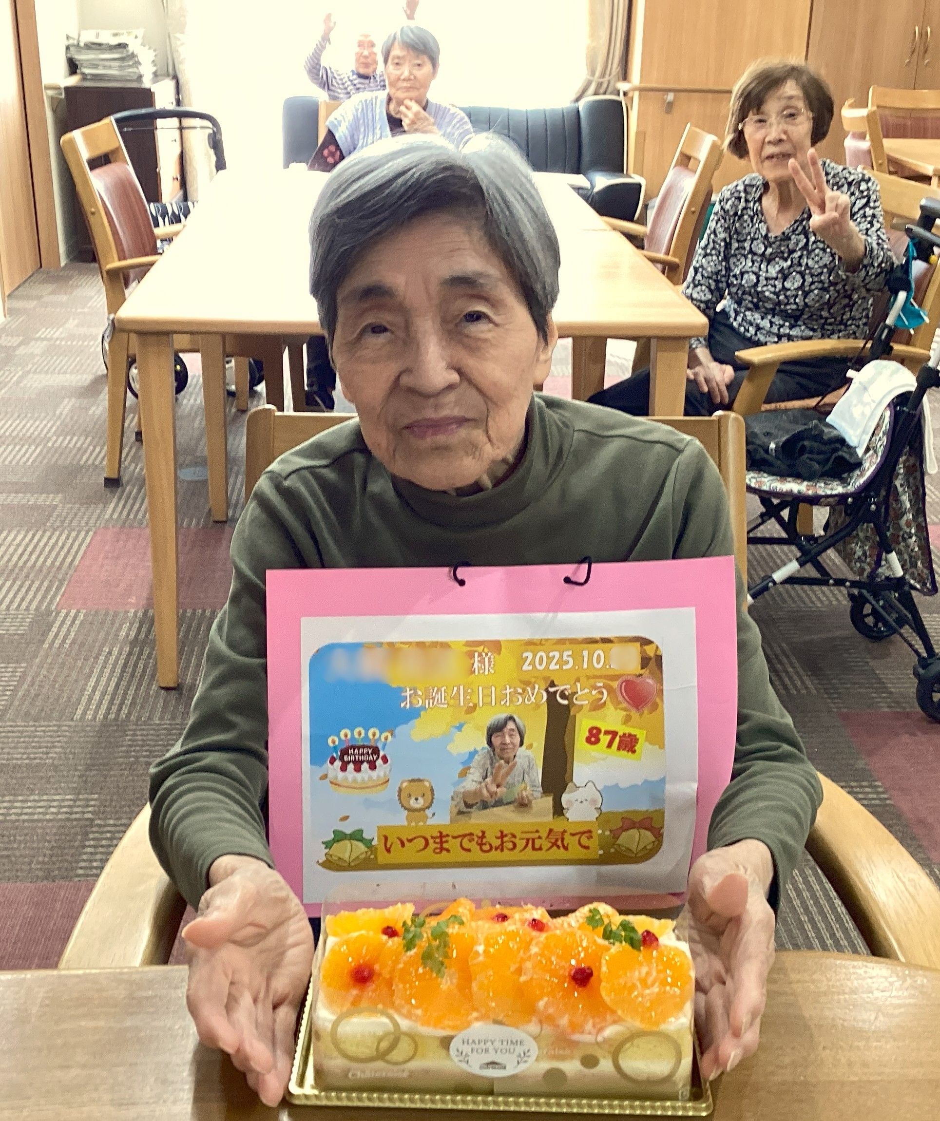 ケーキを食べました