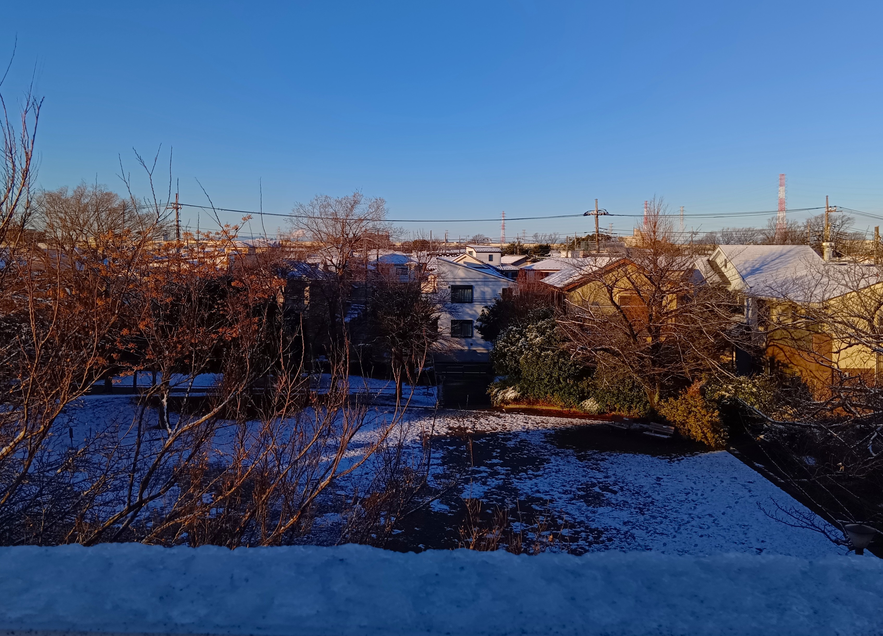新年早々は雪景色