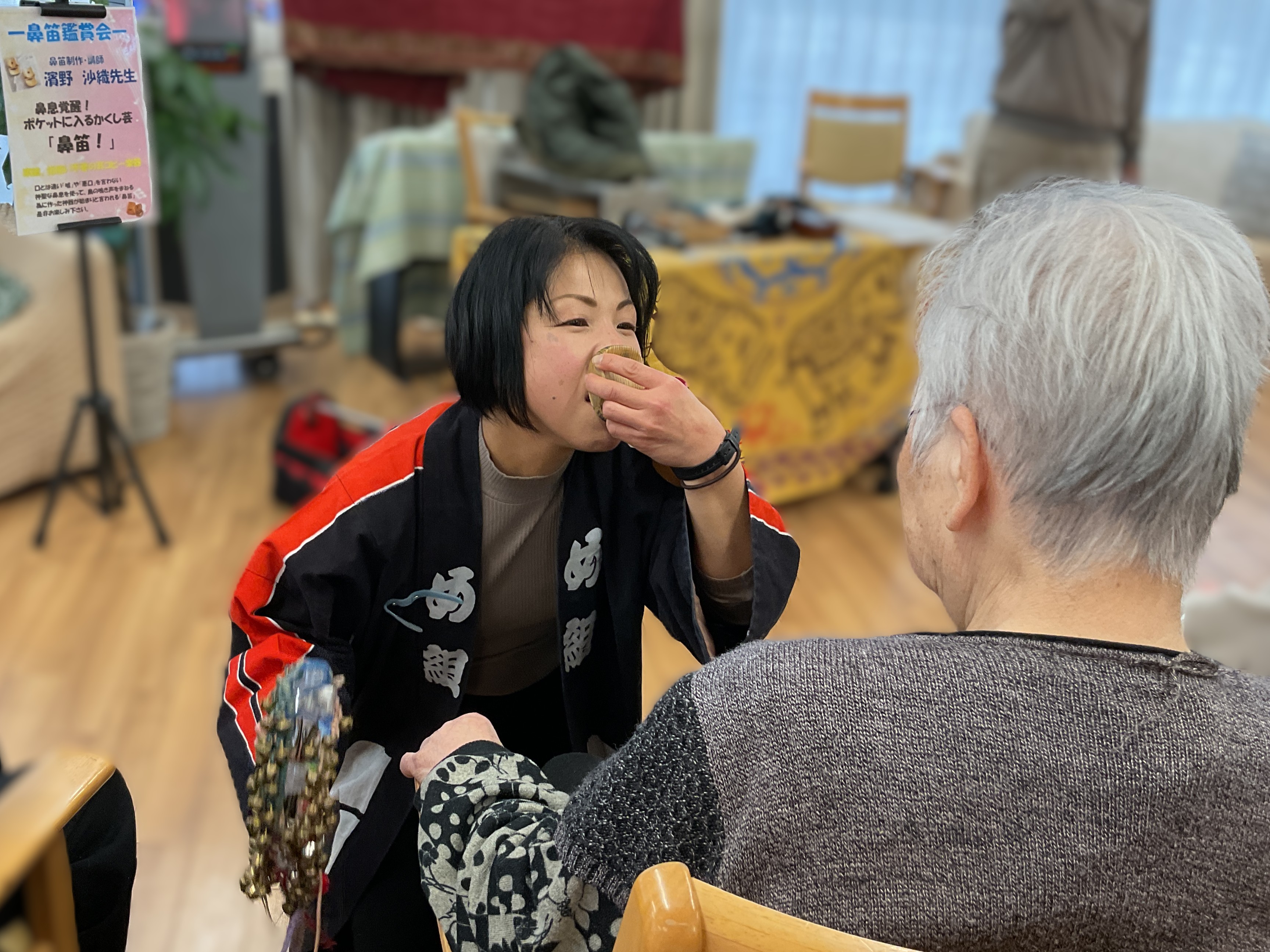 鼻笛体験しました👃