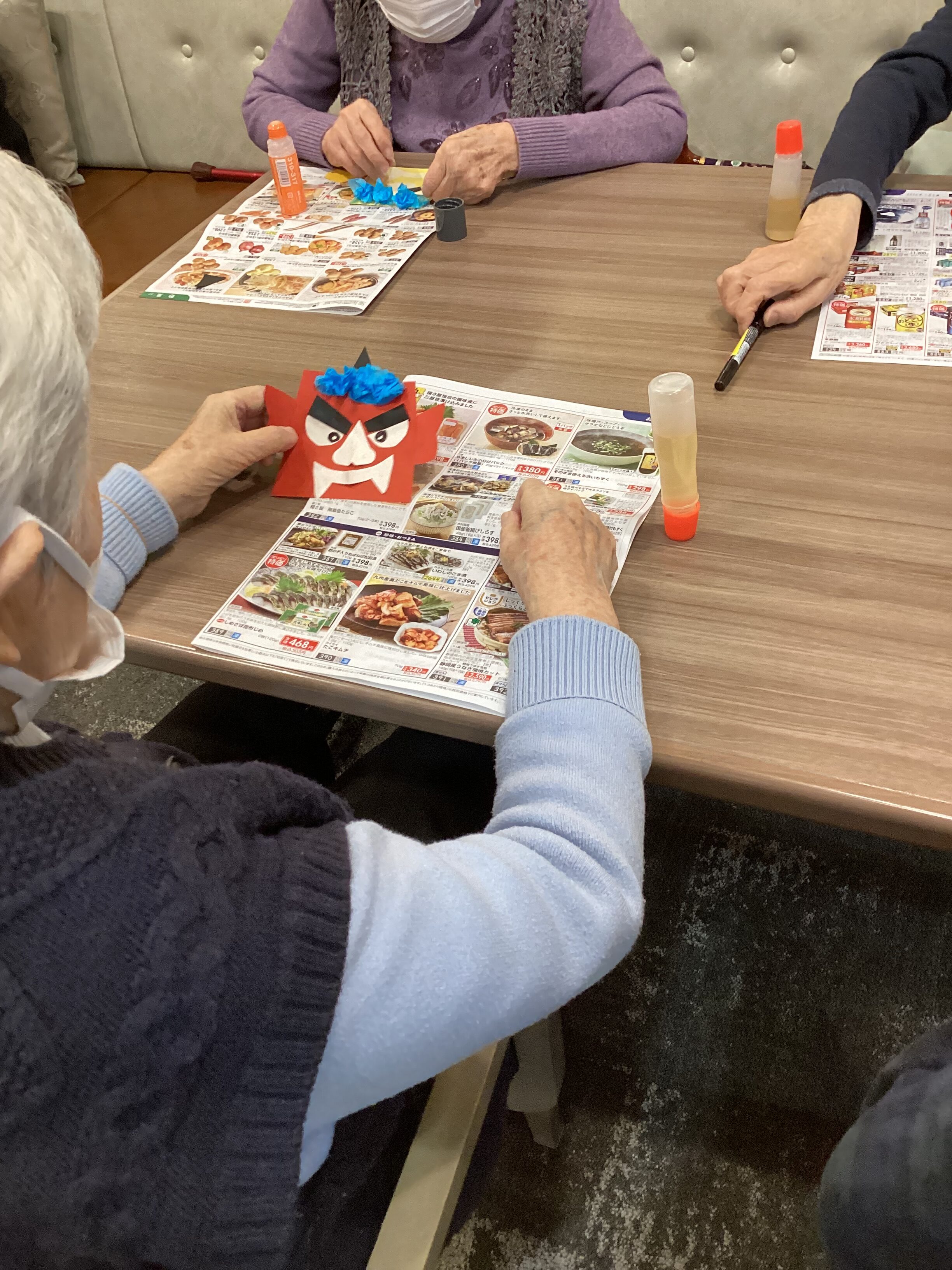 節分に向けての玄関飾り