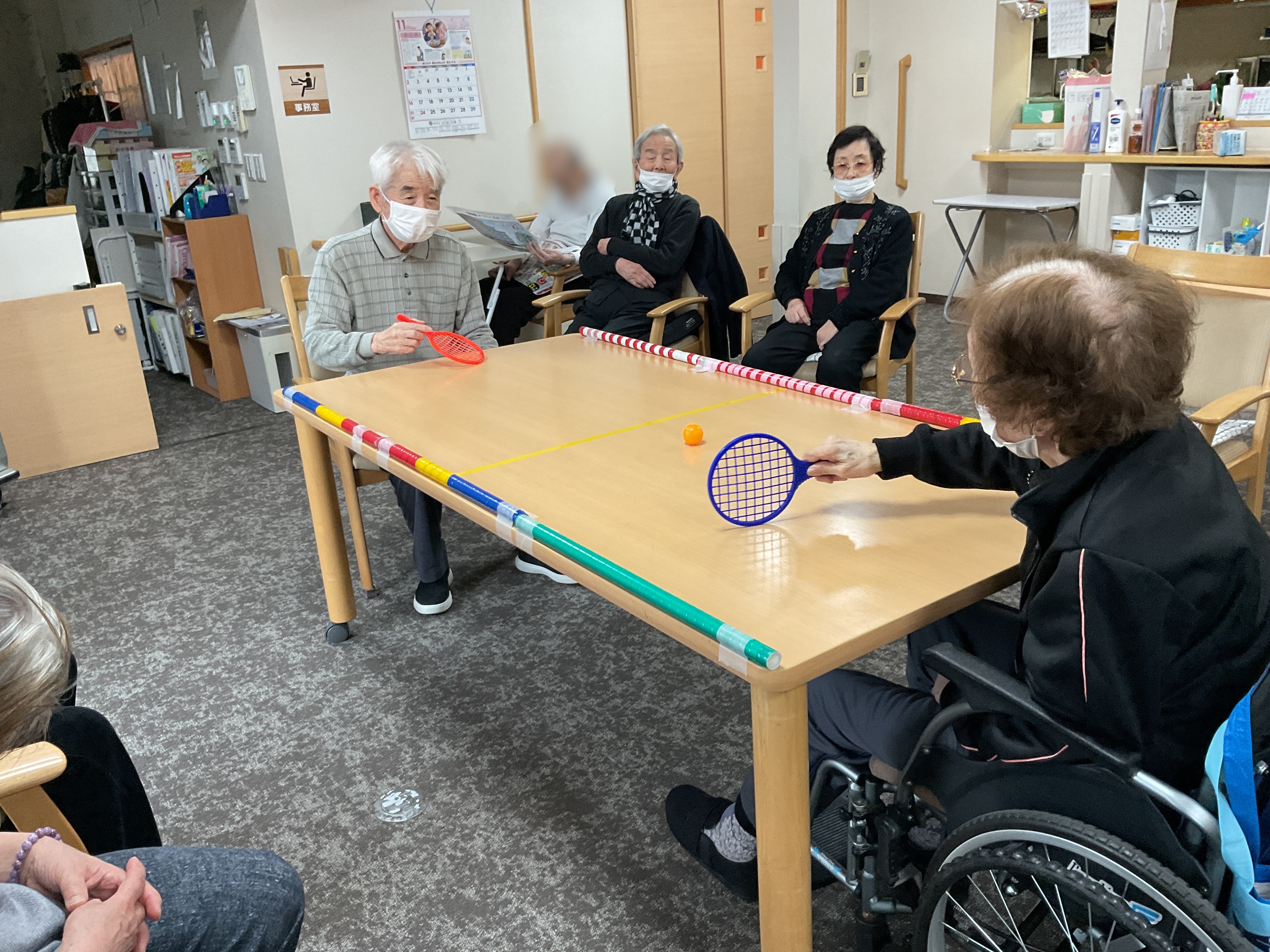 本日のレクリエーション1月　～テーブル卓球～