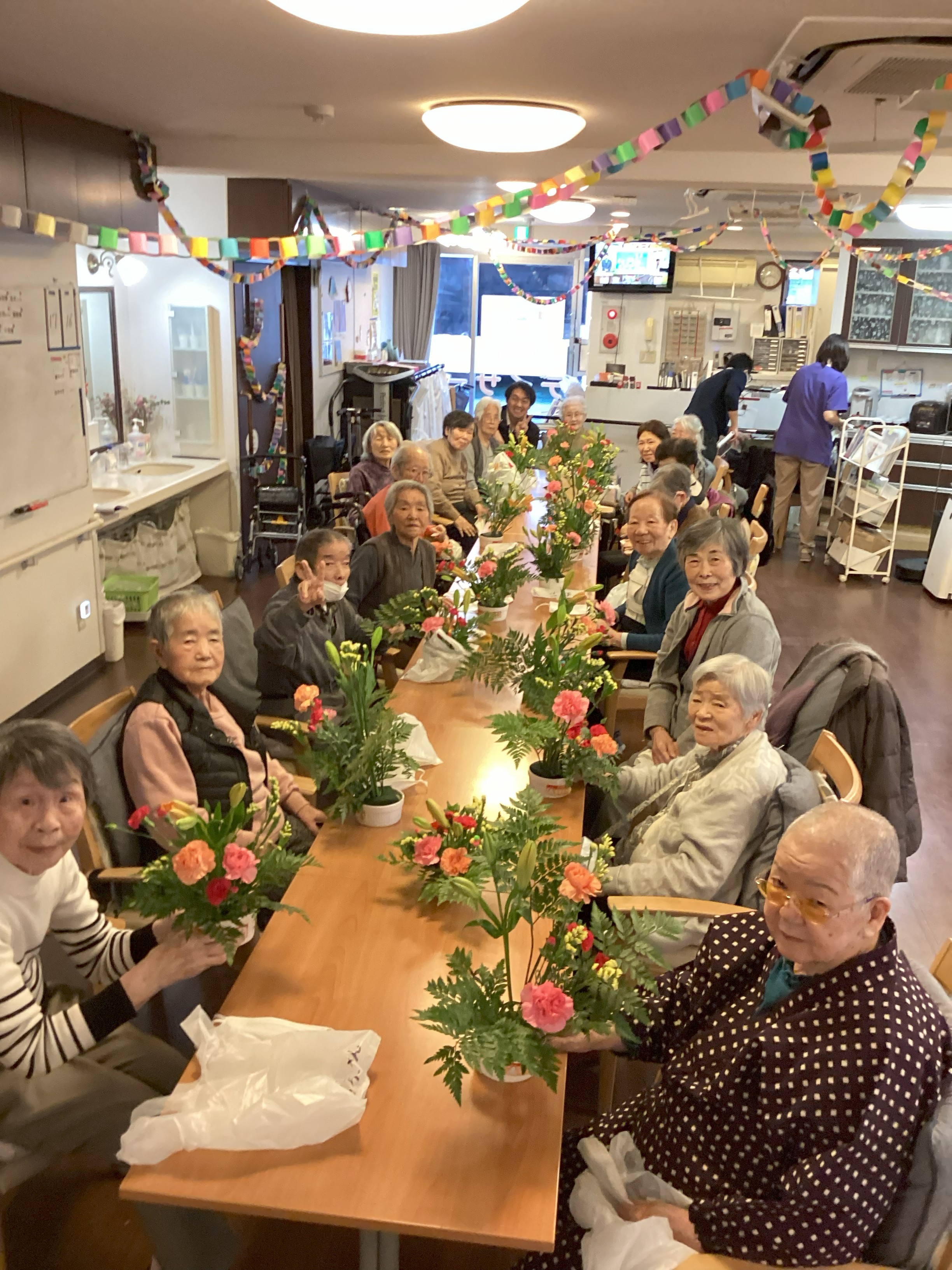 年明け初のイベントはフラワーアレンジメント