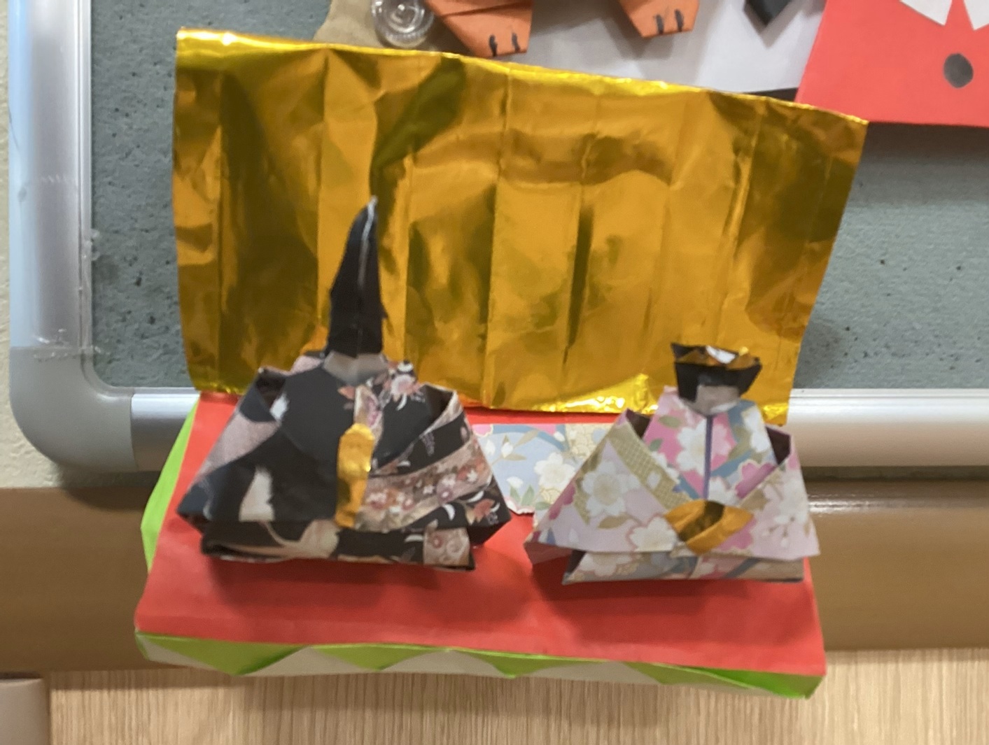 雛人形🎎と桜🌸のお花を飾りました