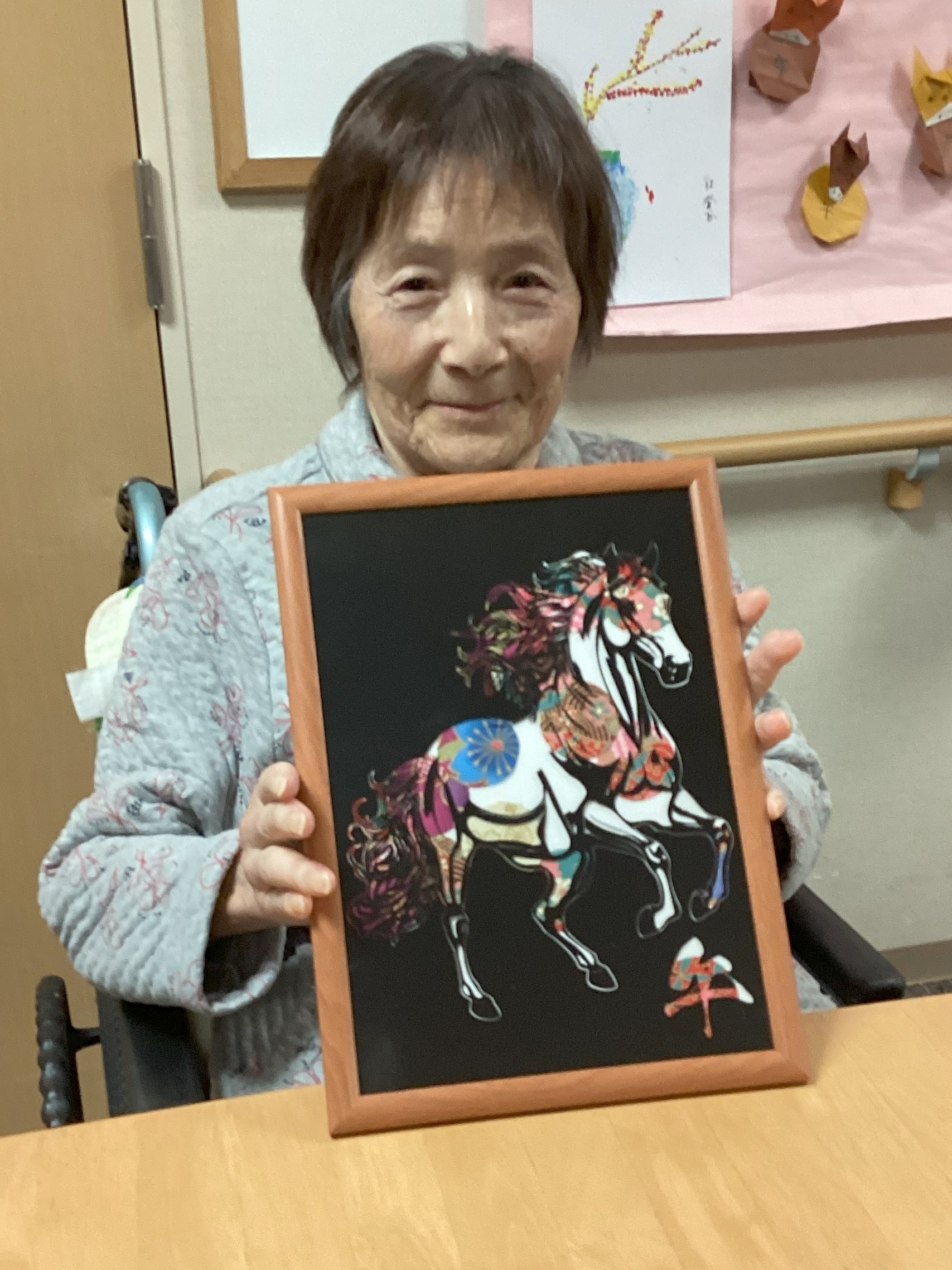 素敵な干支の貼り絵?