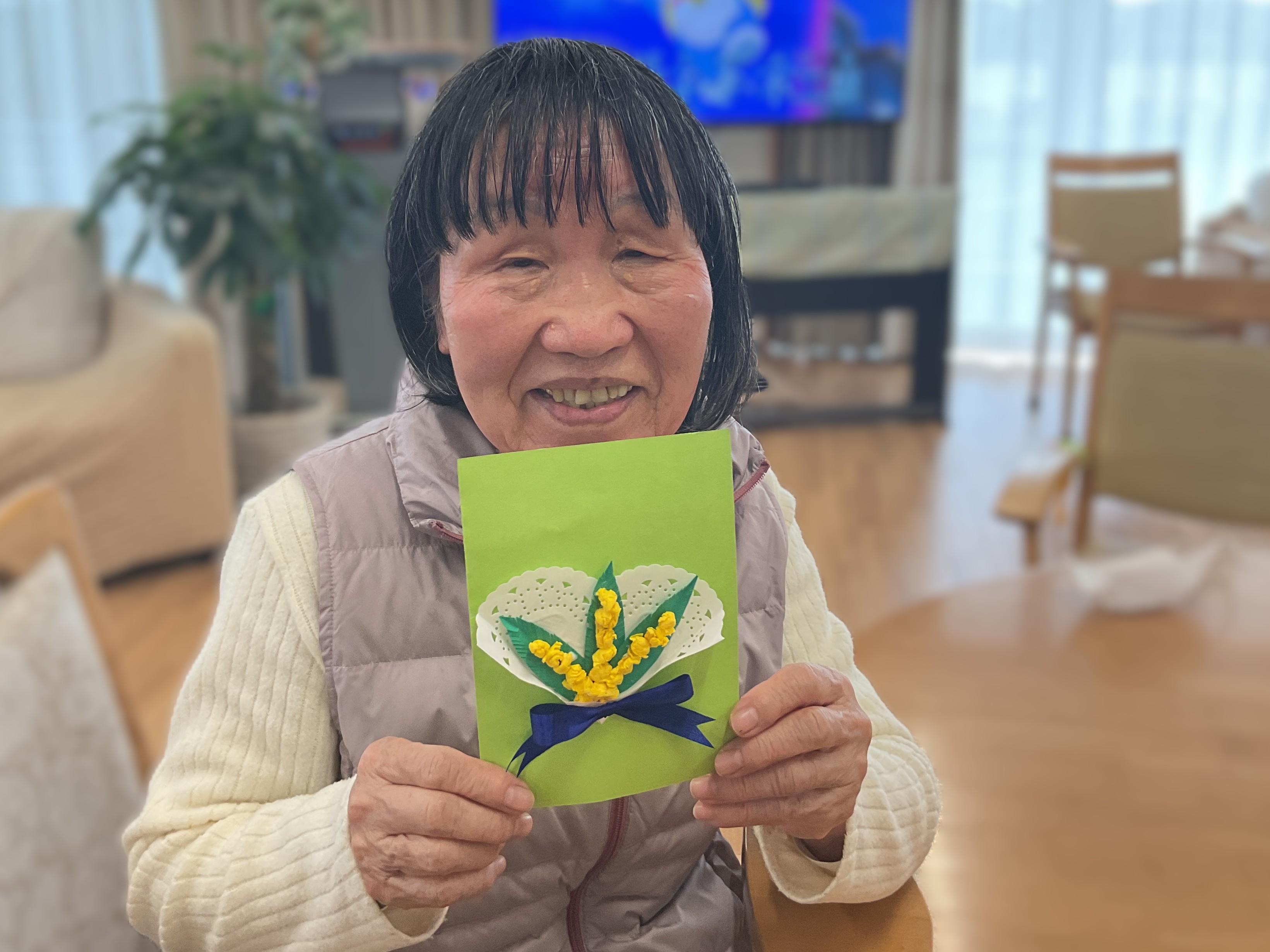 創作レクリエーションーミモザの花ー