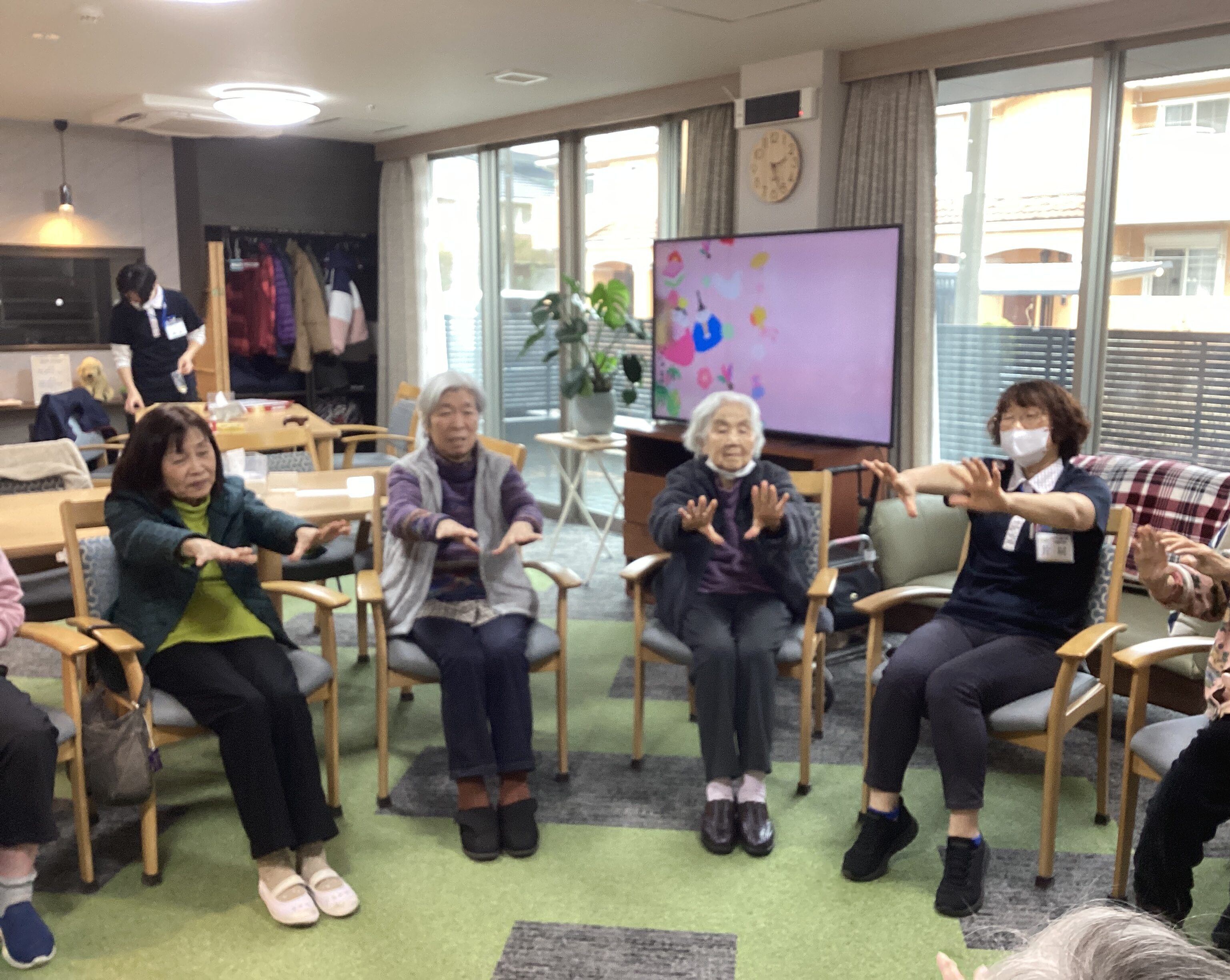 午後レクで体操