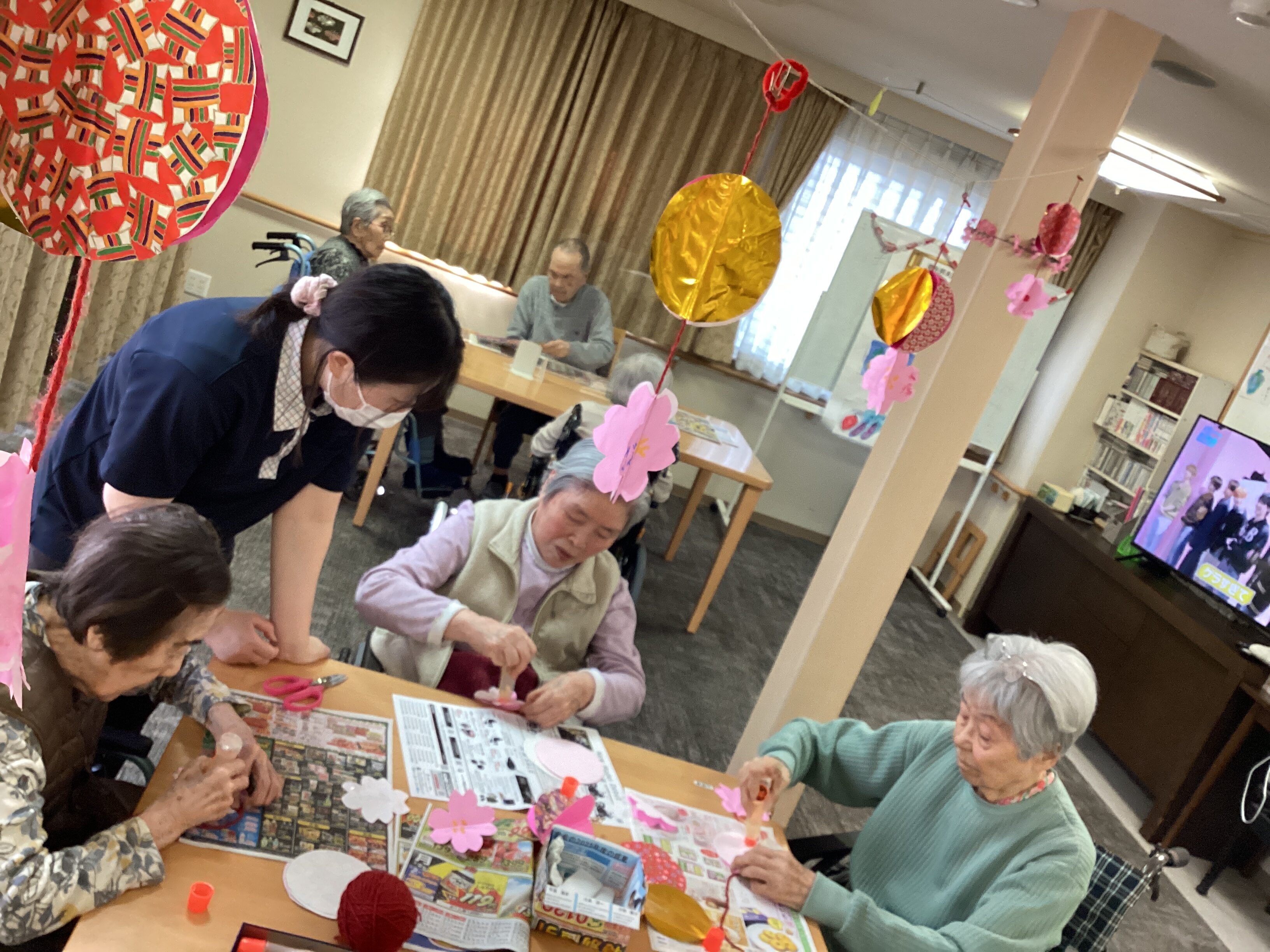 さくら🌸吊るし飾り増えました(*^^*)