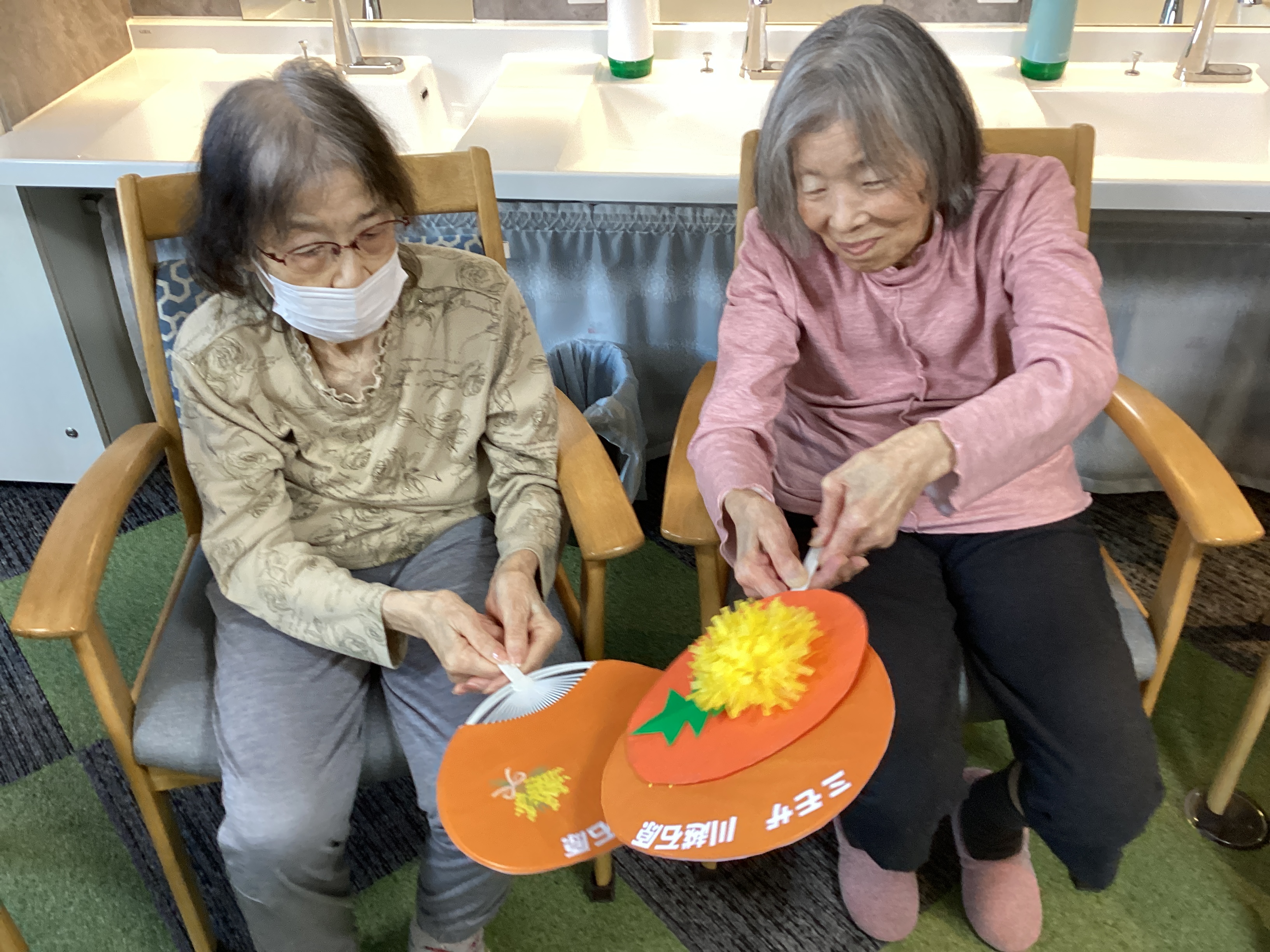 うちわでリレー