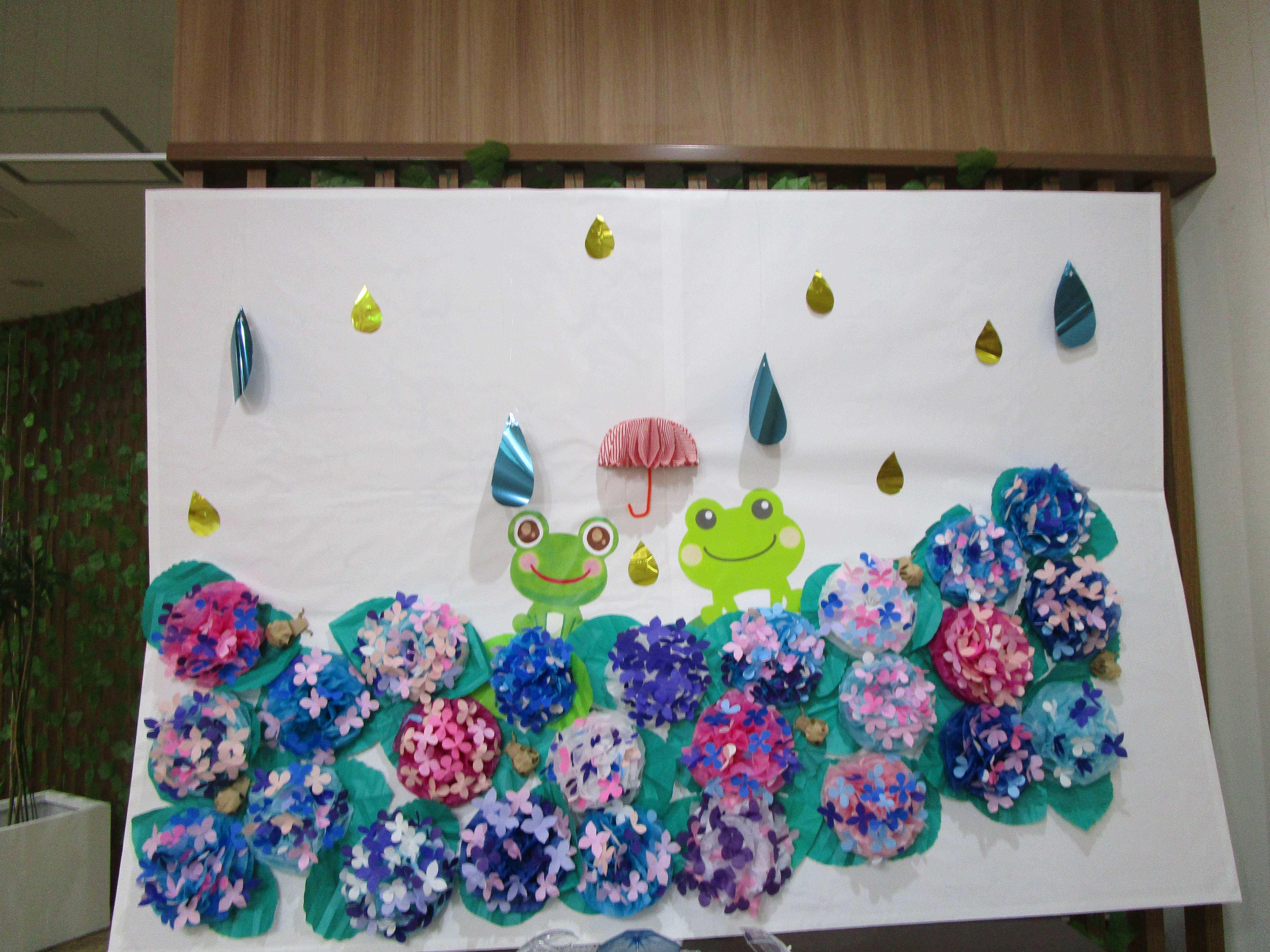 紫陽花の花作り製作を行いました(*^^*)