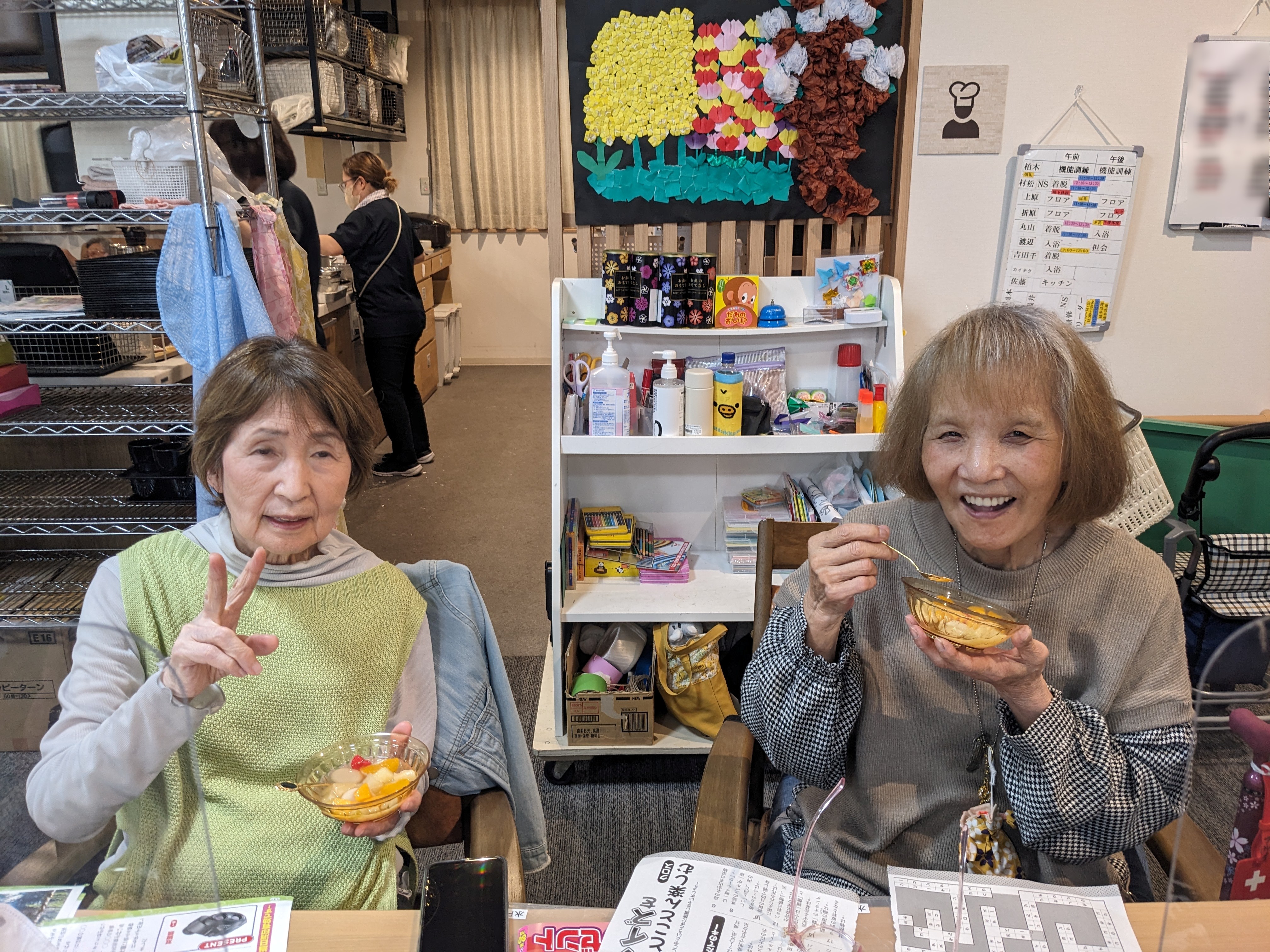 【葛飾奥戸】おやつレク フルーツ白玉（4月）