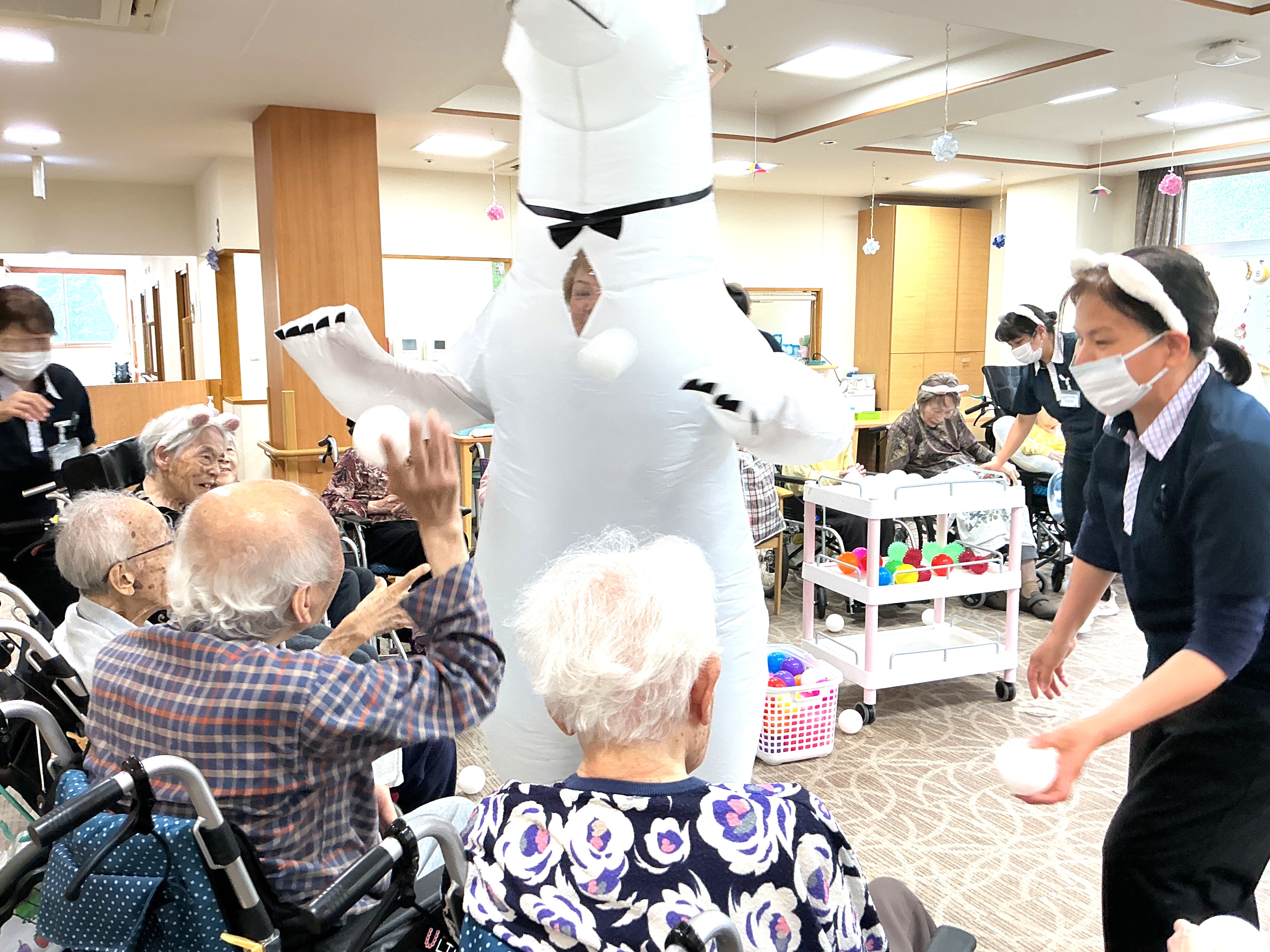 白くま雪合戦⛄
