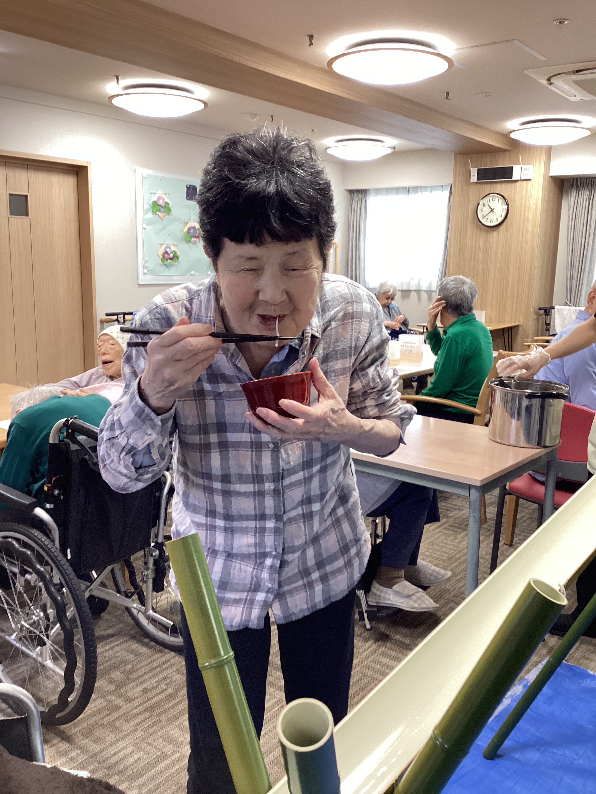 流しそうめんを行いました！