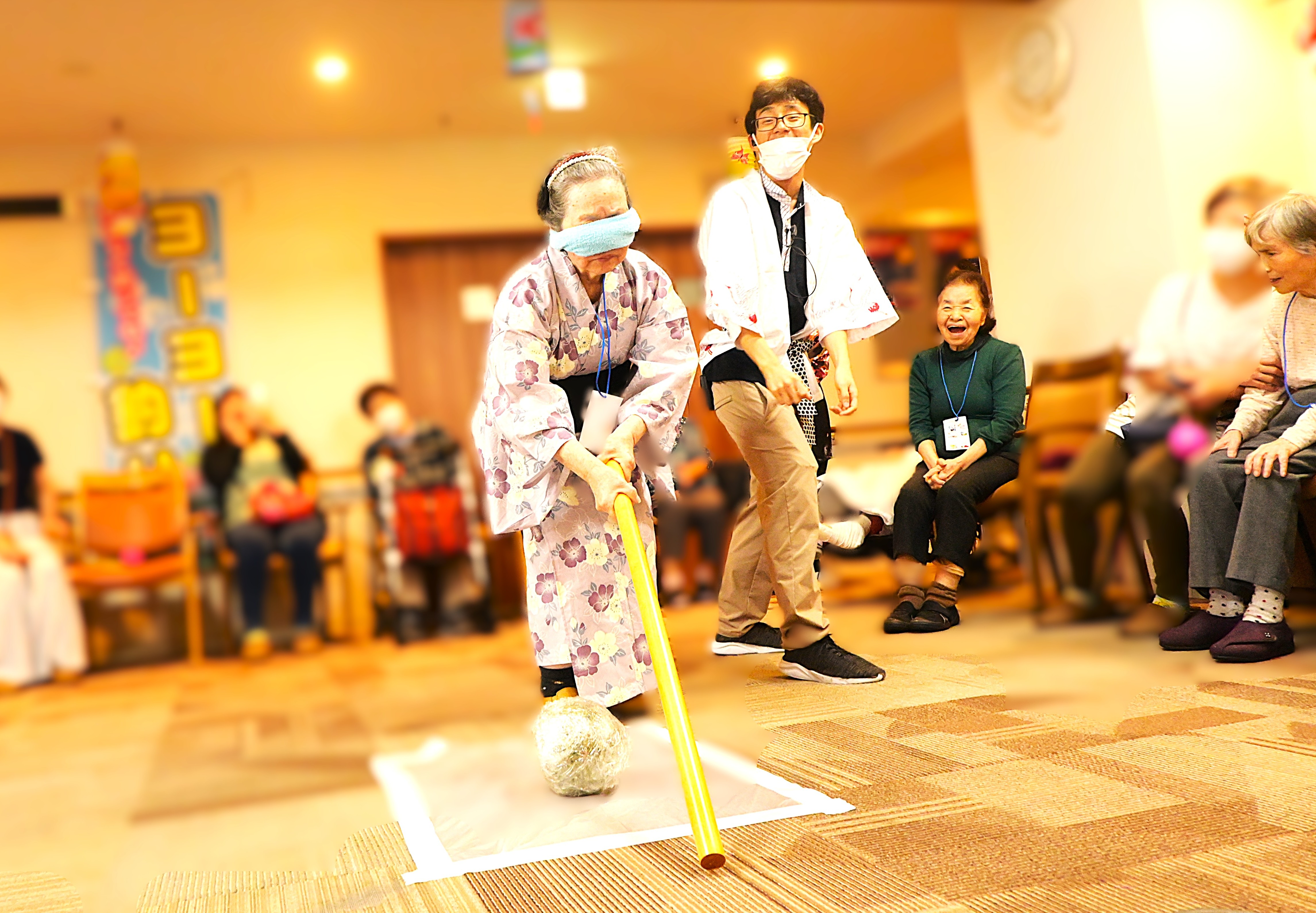 納涼祭🏮その３「すいか割り🍉と盆踊り」